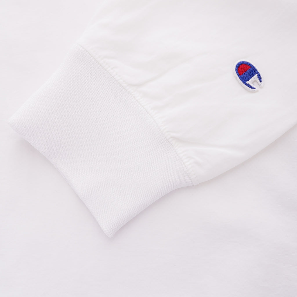 Champion Small Script Logo Half Zip Top - White