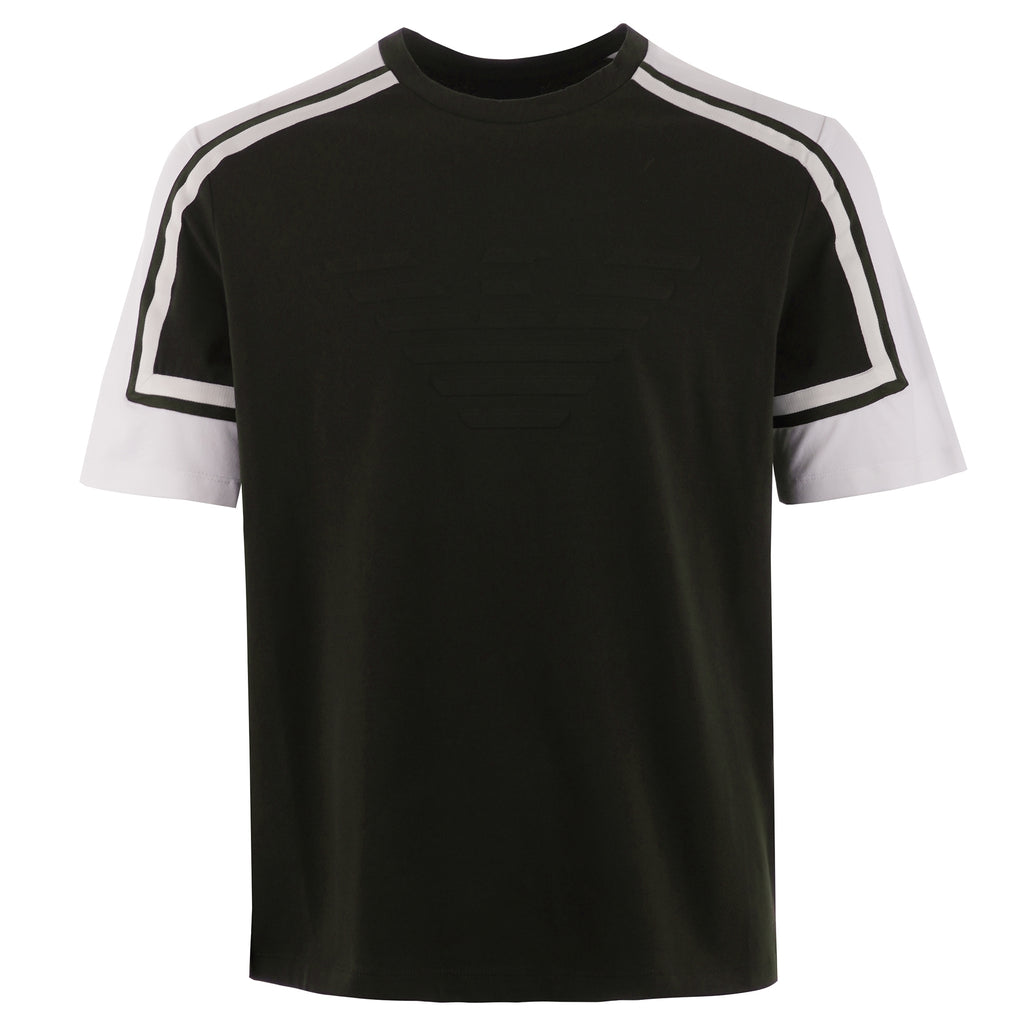 Emporio Armani Logo Print Cotton T-Shirt - Verde Scuro