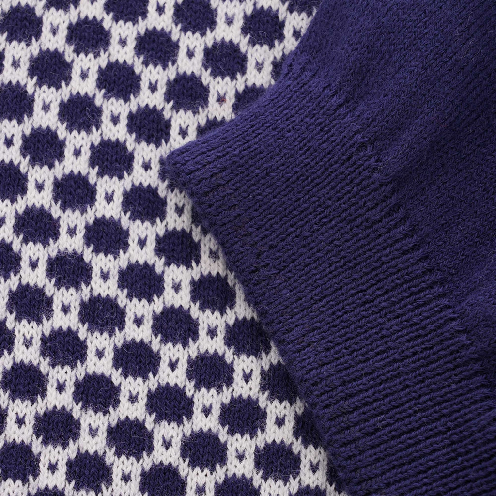 Ben Sherman Micro Geo Knit Polo Shirt - Navy