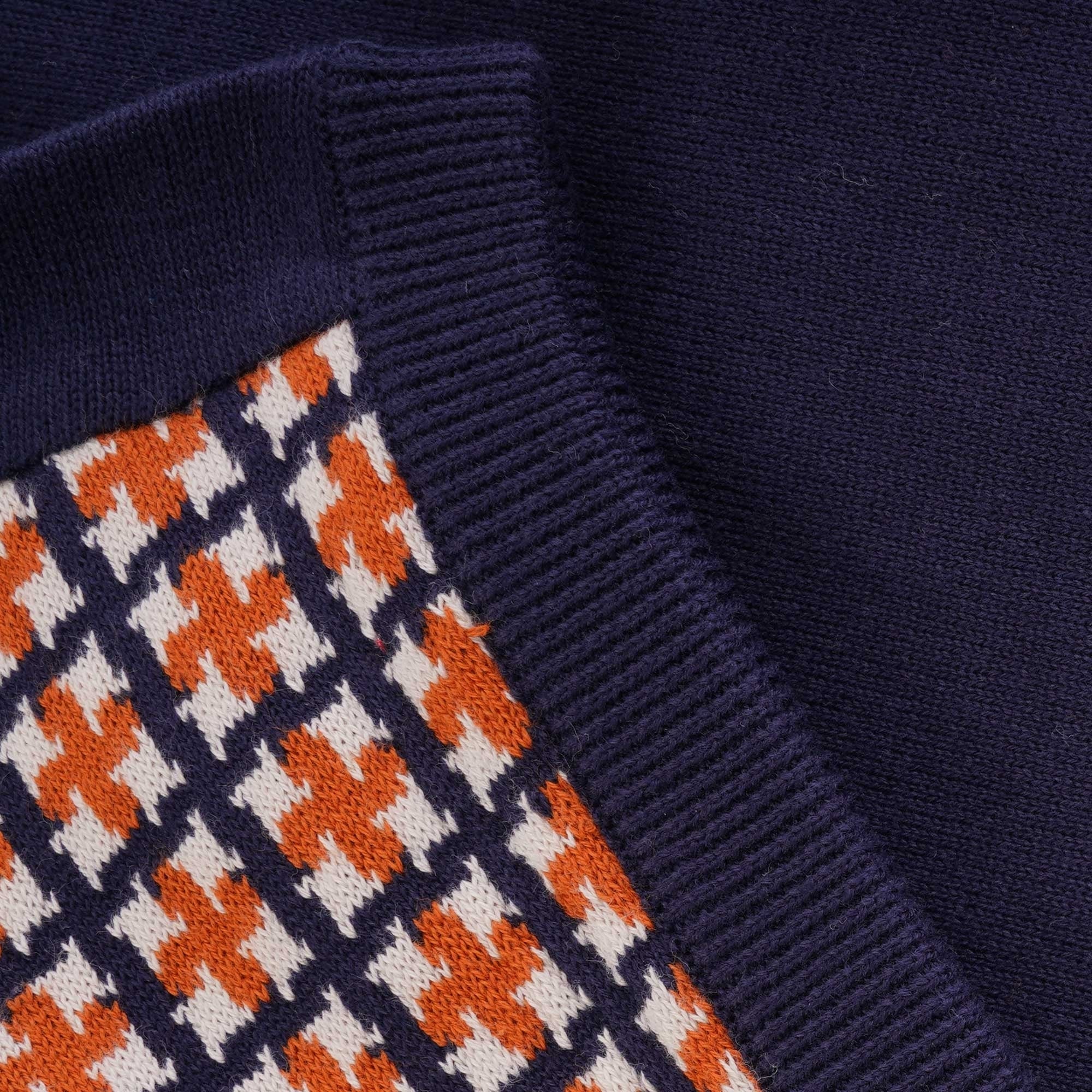 Ben Sherman Pattern Front Tank Jumper - Navy