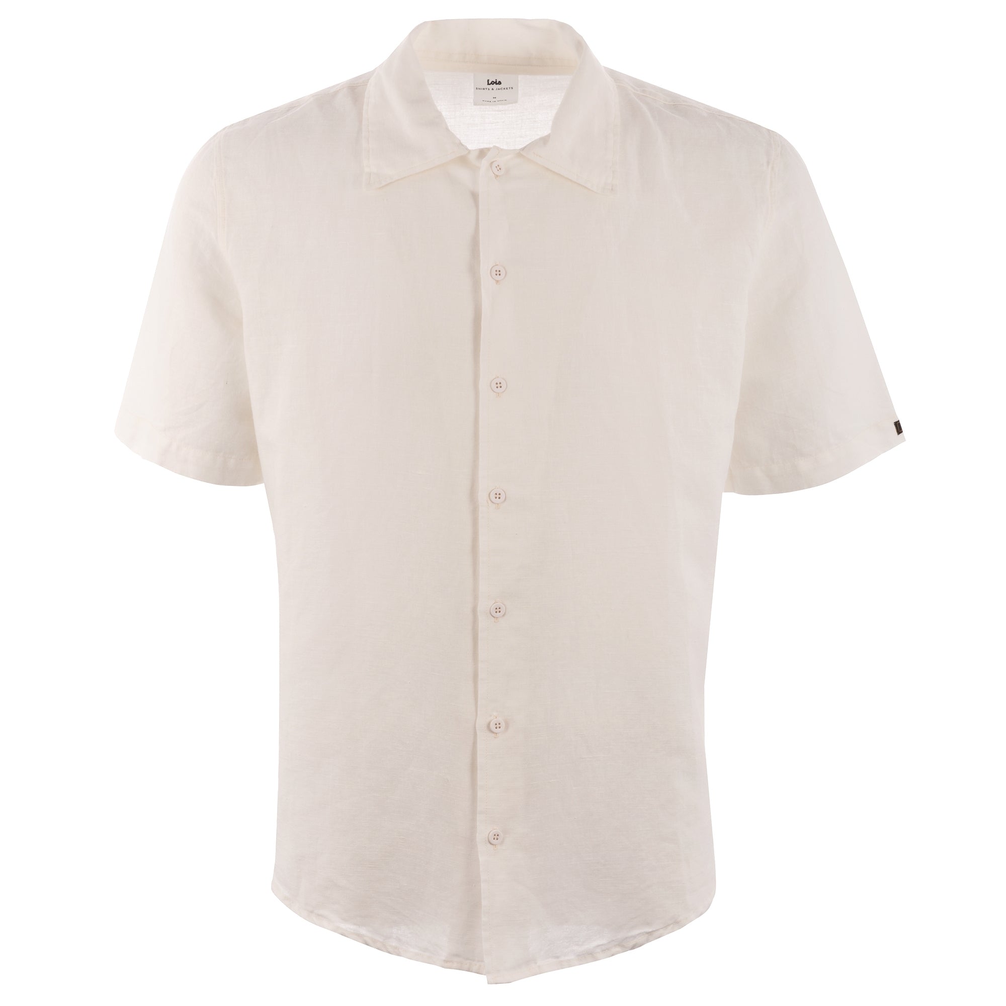 Lois Jeans Kaiwai Short Sleeve Linen Shirt - White