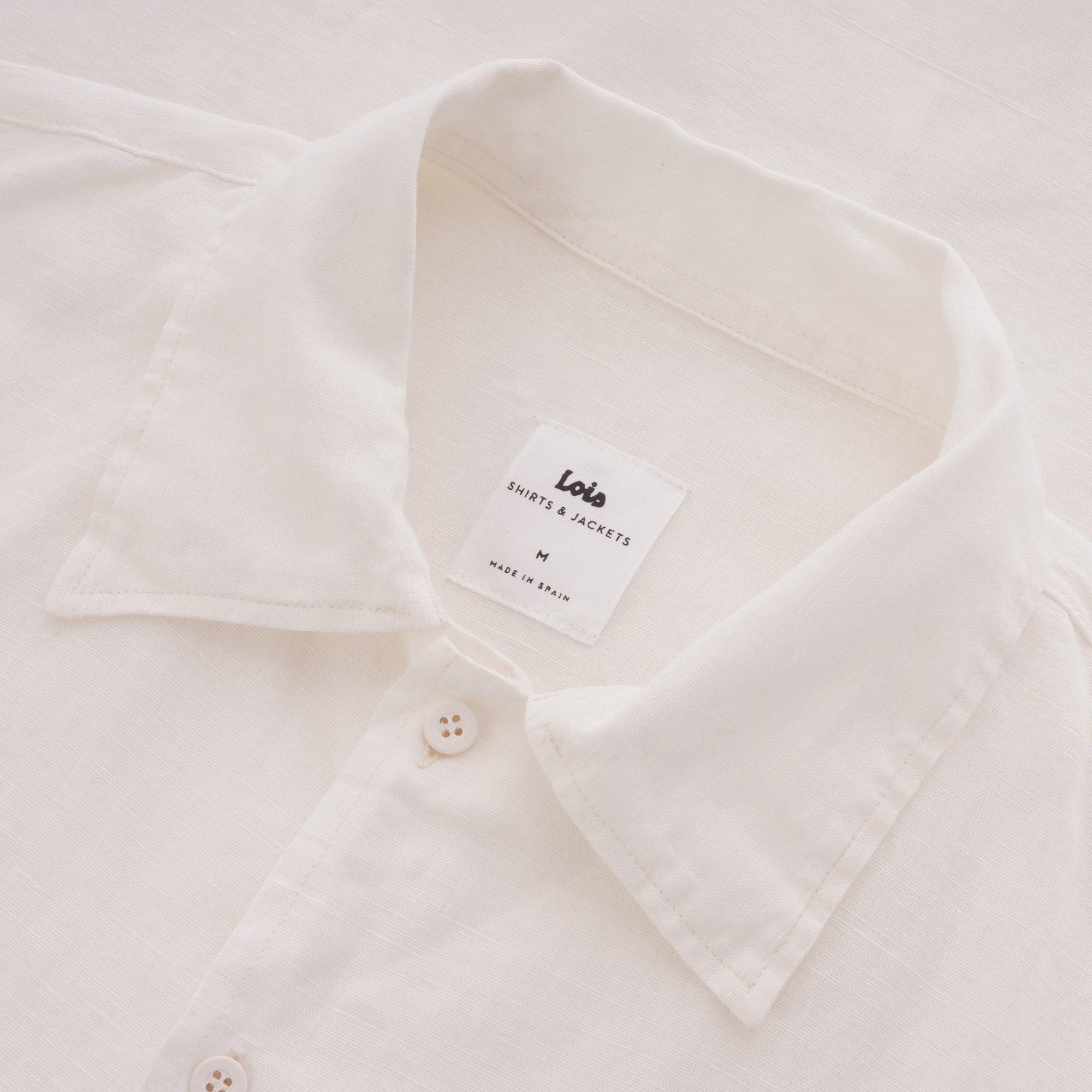 Lois Jeans Kaiwai Short Sleeve Linen Shirt - White