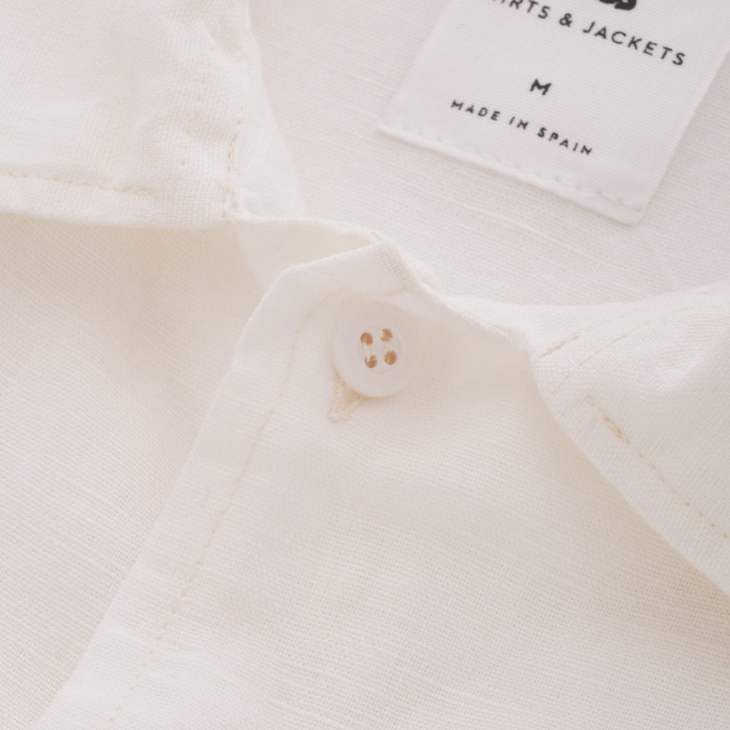 Lois Jeans Kaiwai Short Sleeve Linen Shirt - White