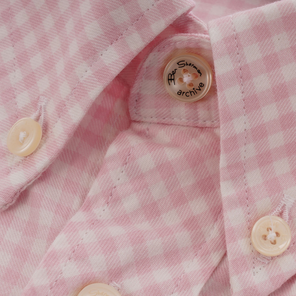 Ben Sherman Long Sleeve Mini House Gingham Shirt - Pink