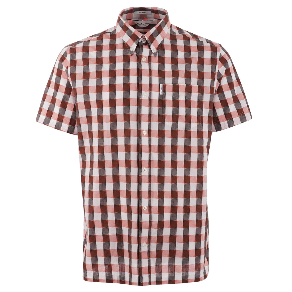 Ben Sherman Princetown Short Sleeve Shirt - Orange