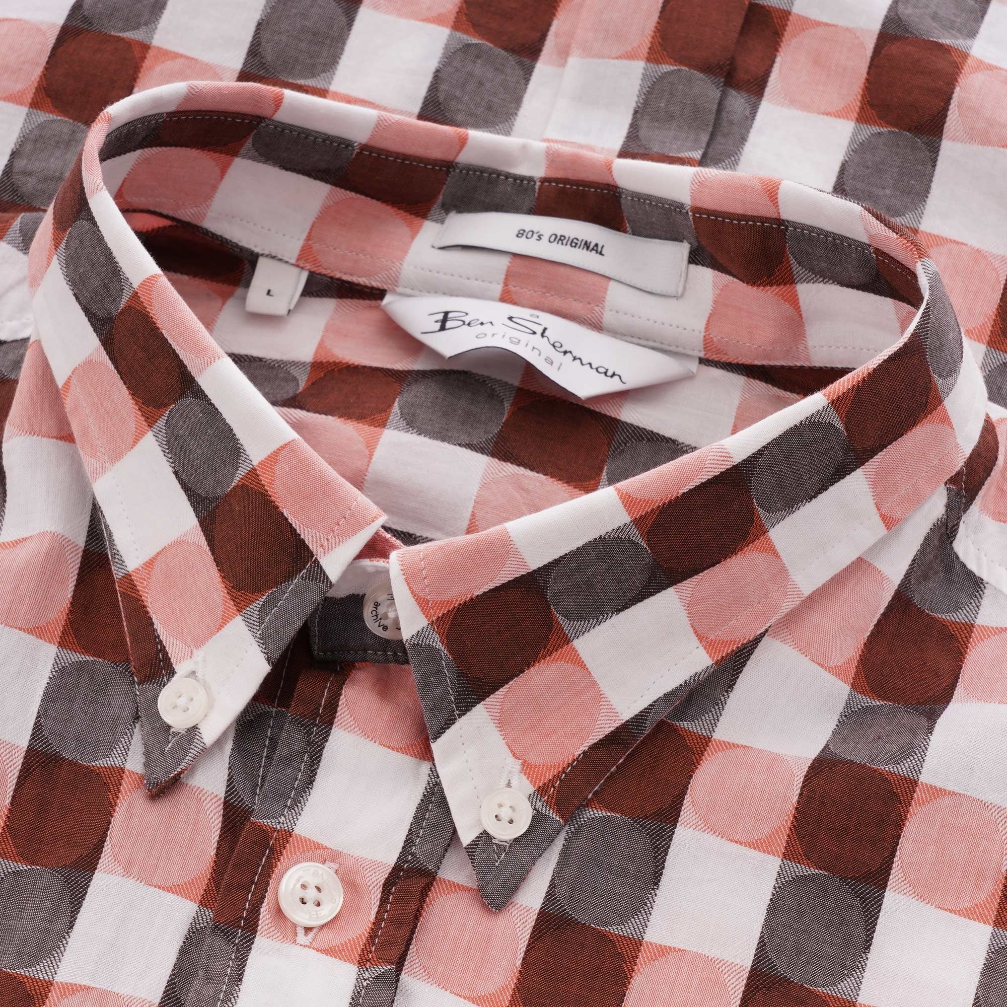 Ben Sherman Princetown Short Sleeve Shirt - Orange