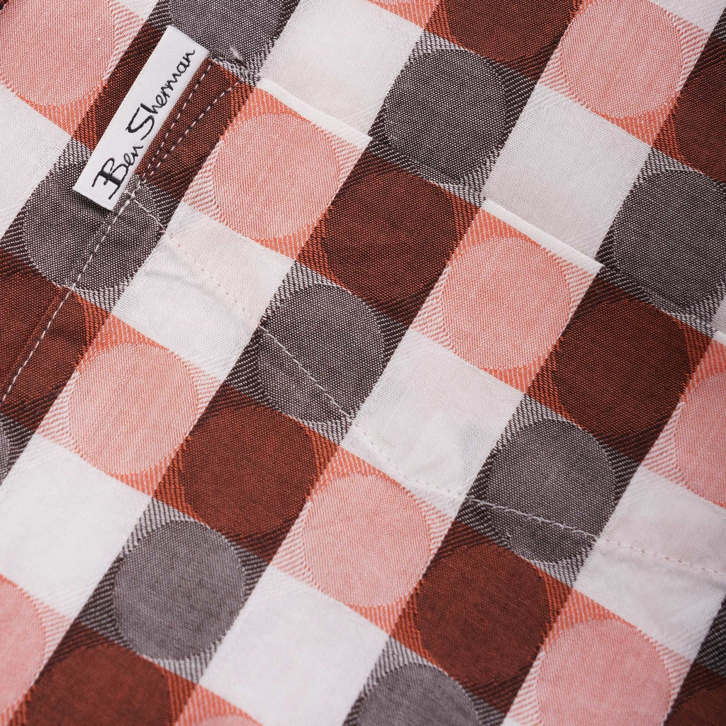 Ben Sherman Princetown Short Sleeve Shirt - Orange