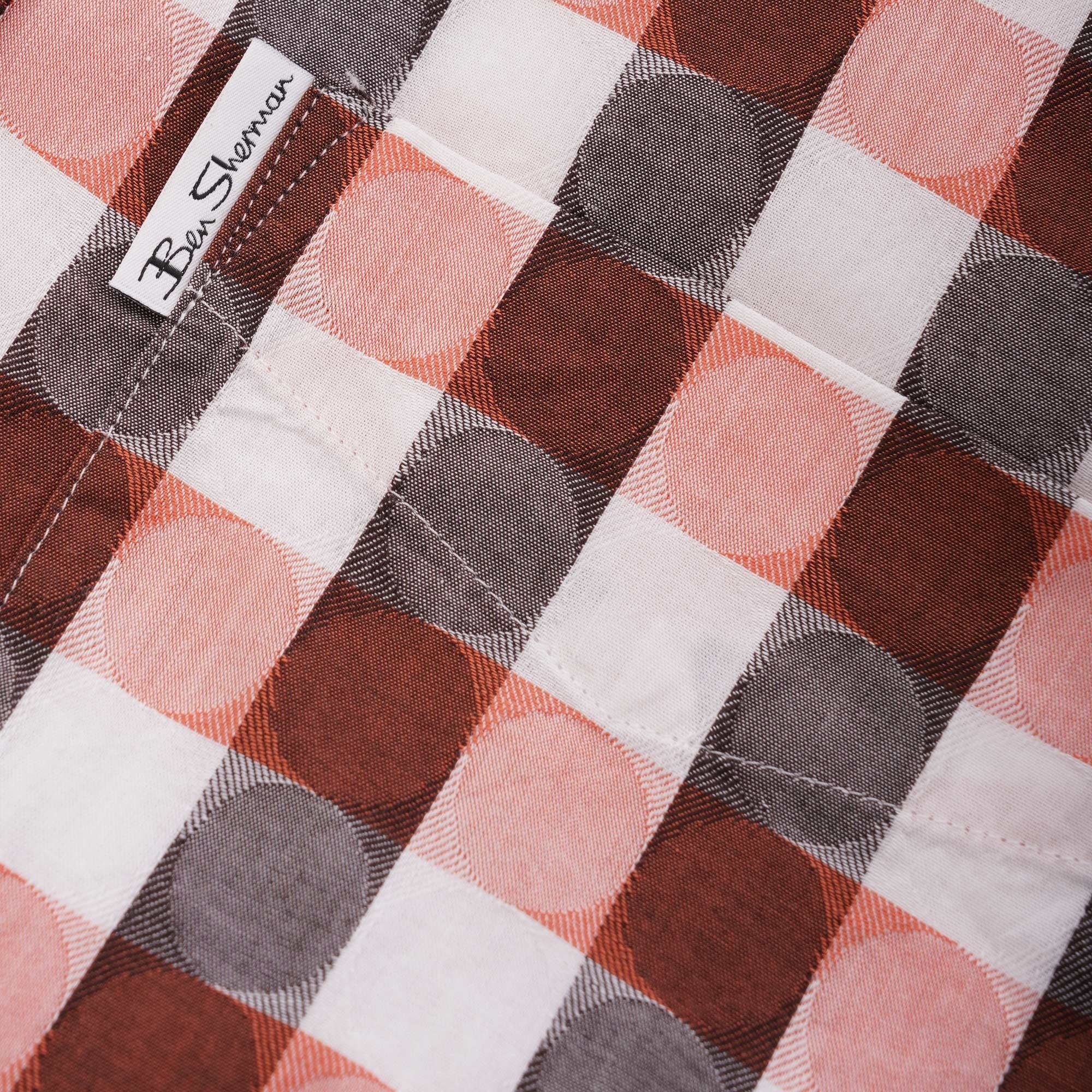 Ben Sherman Princetown Short Sleeve Shirt - Orange