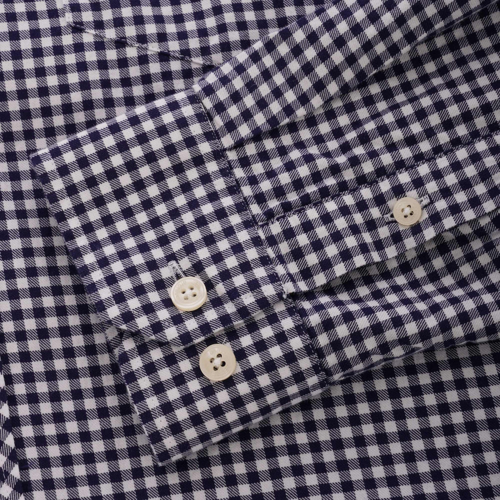 Ben Sherman Long Sleeve Mini House Gingham Shirt - Dark Navy