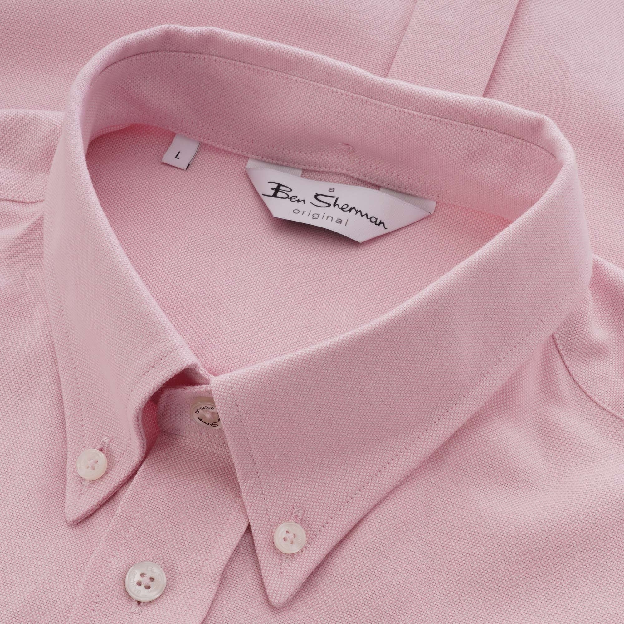 Long Sleeve Oxford Shirt - Light Pink