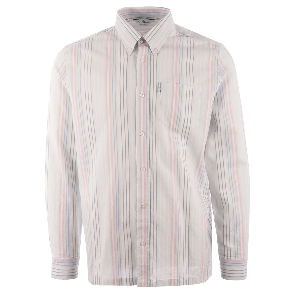 Ben Sherman Archive Yale Striped Shirt - Pale Blue