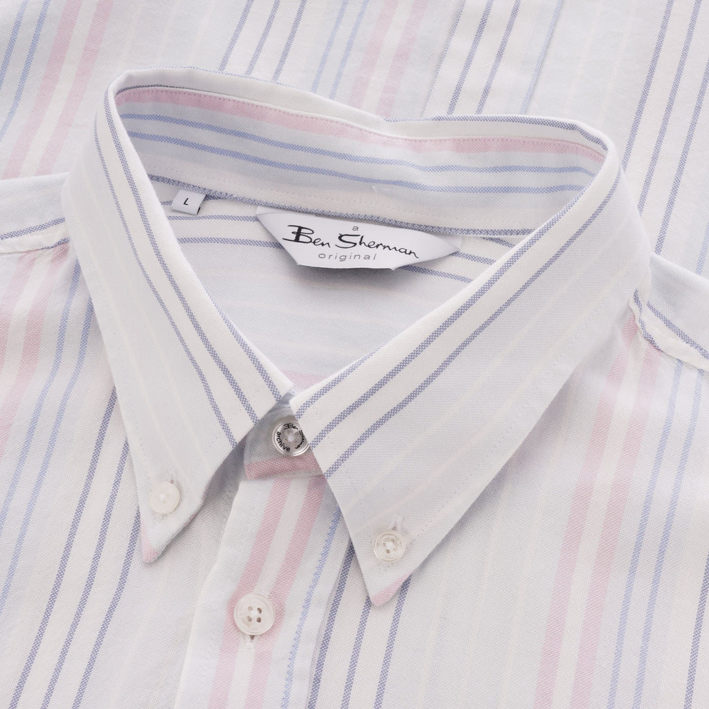 Ben Sherman Archive Yale Striped Shirt - Pale Blue