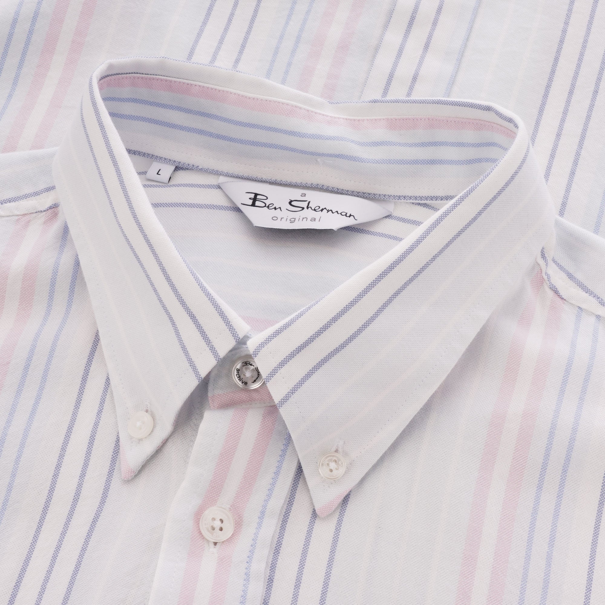 Ben Sherman Archive Yale Striped Shirt - Pale Blue
