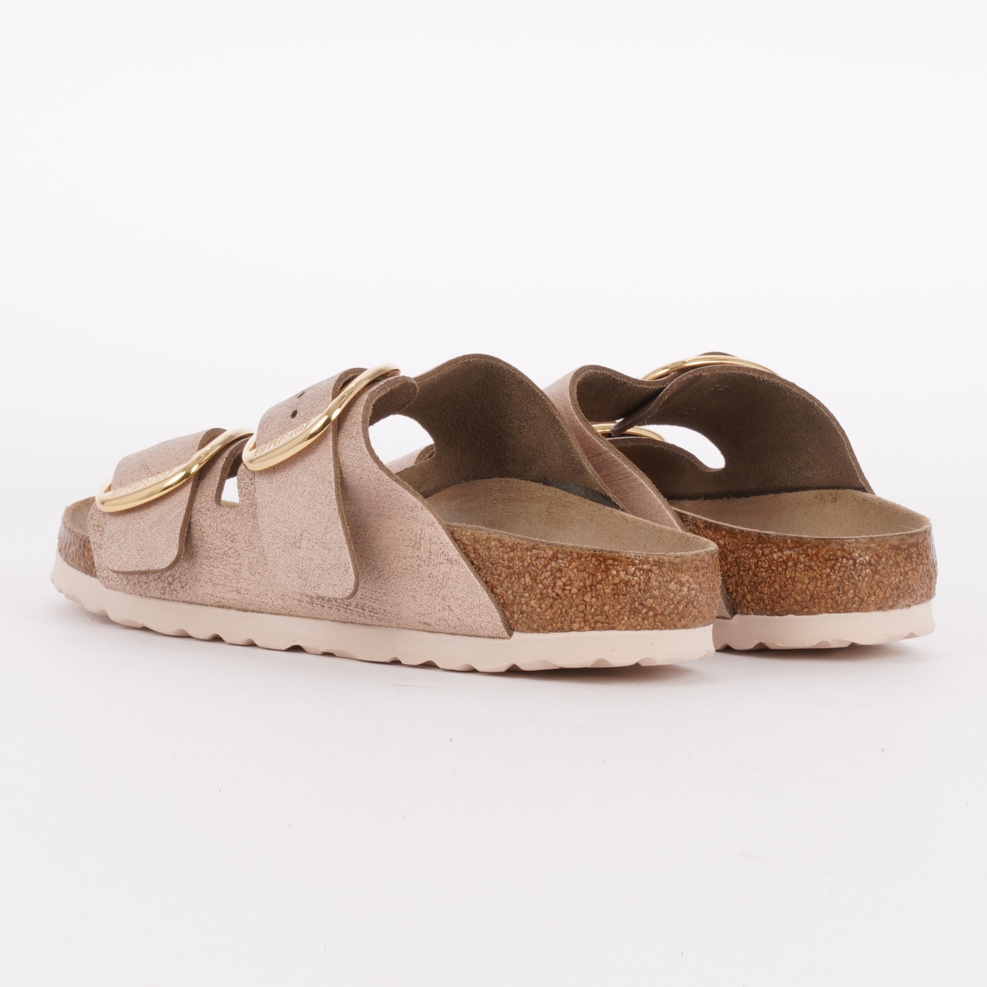Birkenstock Womens Arizona Big Buckle Sandals - Washed Metallic Rose Gold