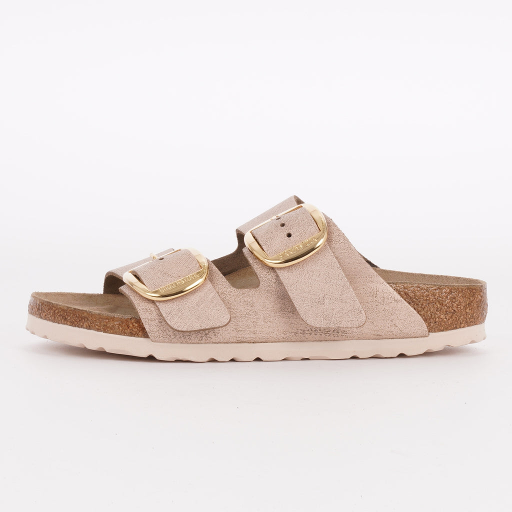 Birkenstock Womens Arizona Big Buckle Sandals - Washed Metallic Rose Gold