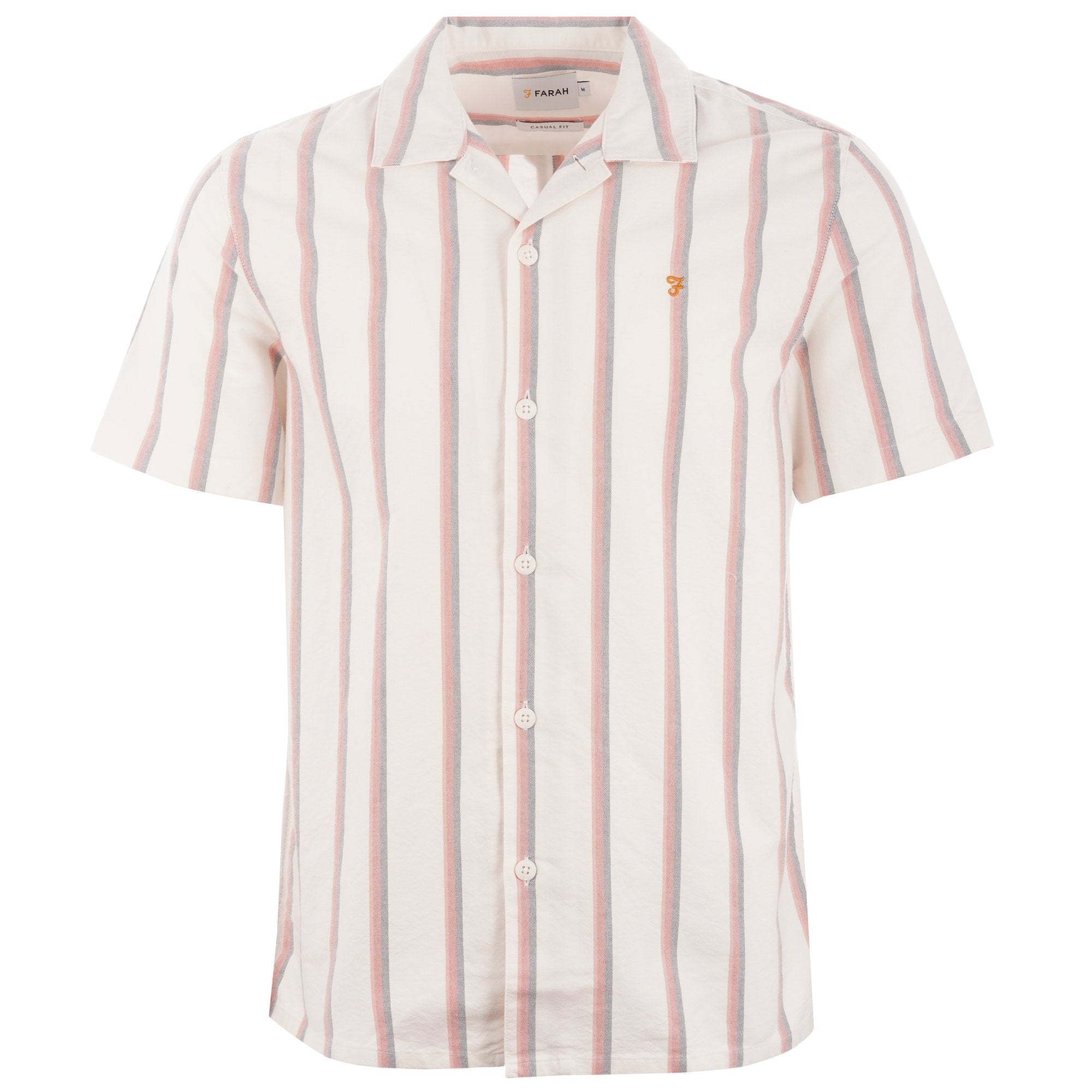 Farah Archive Saunderson Stripe Shirt - Red Coat