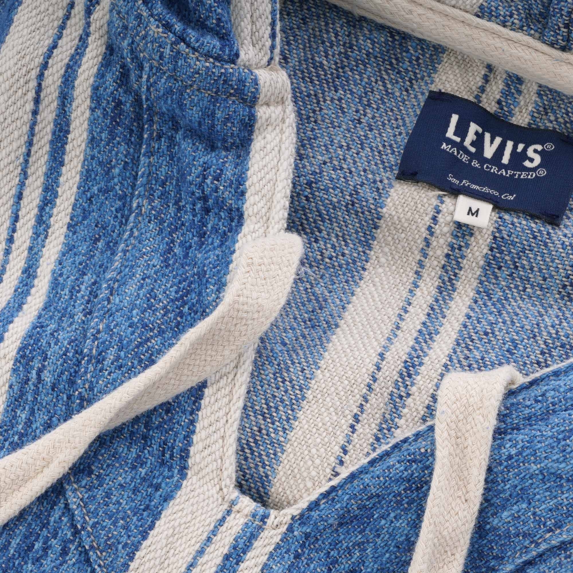 Levis® Made and Crafted® Linen Hoodie - Stripe Blue