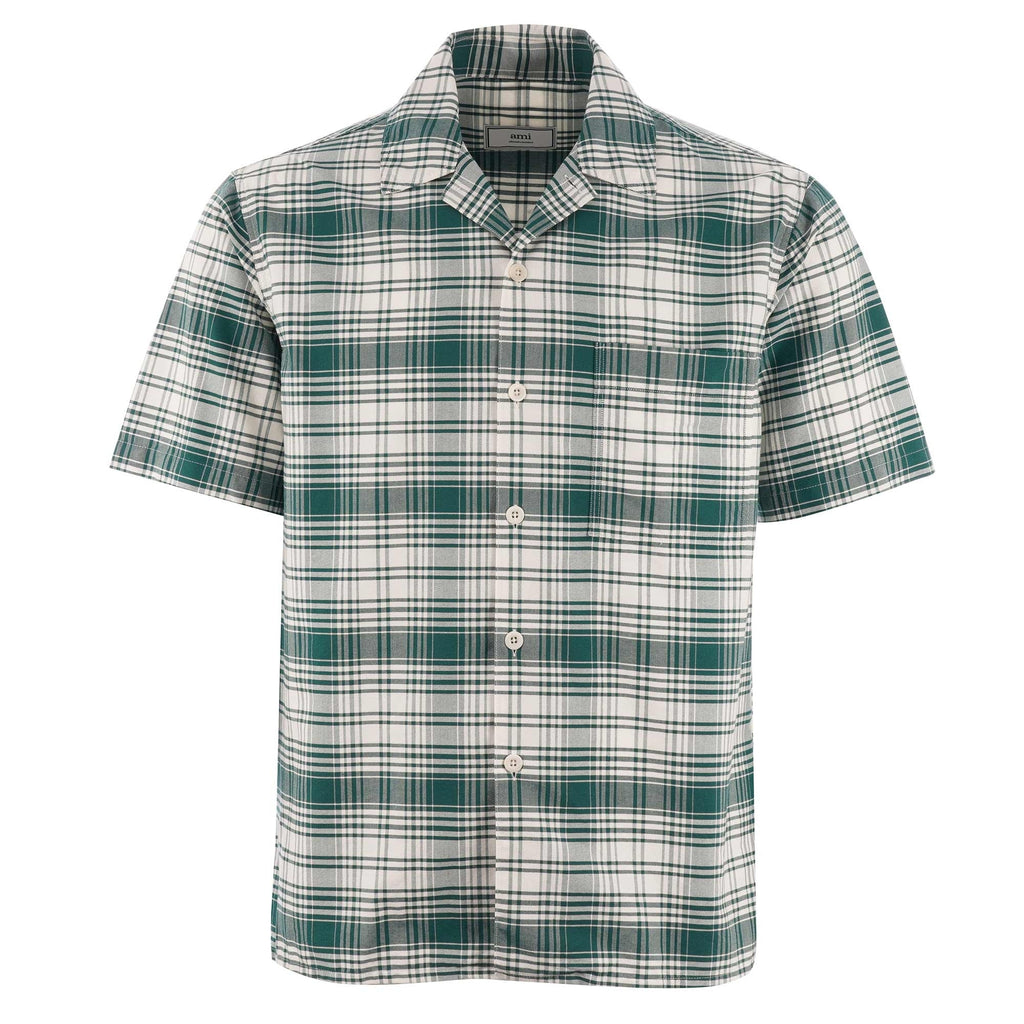 AMI Open Collar Shirt - Green