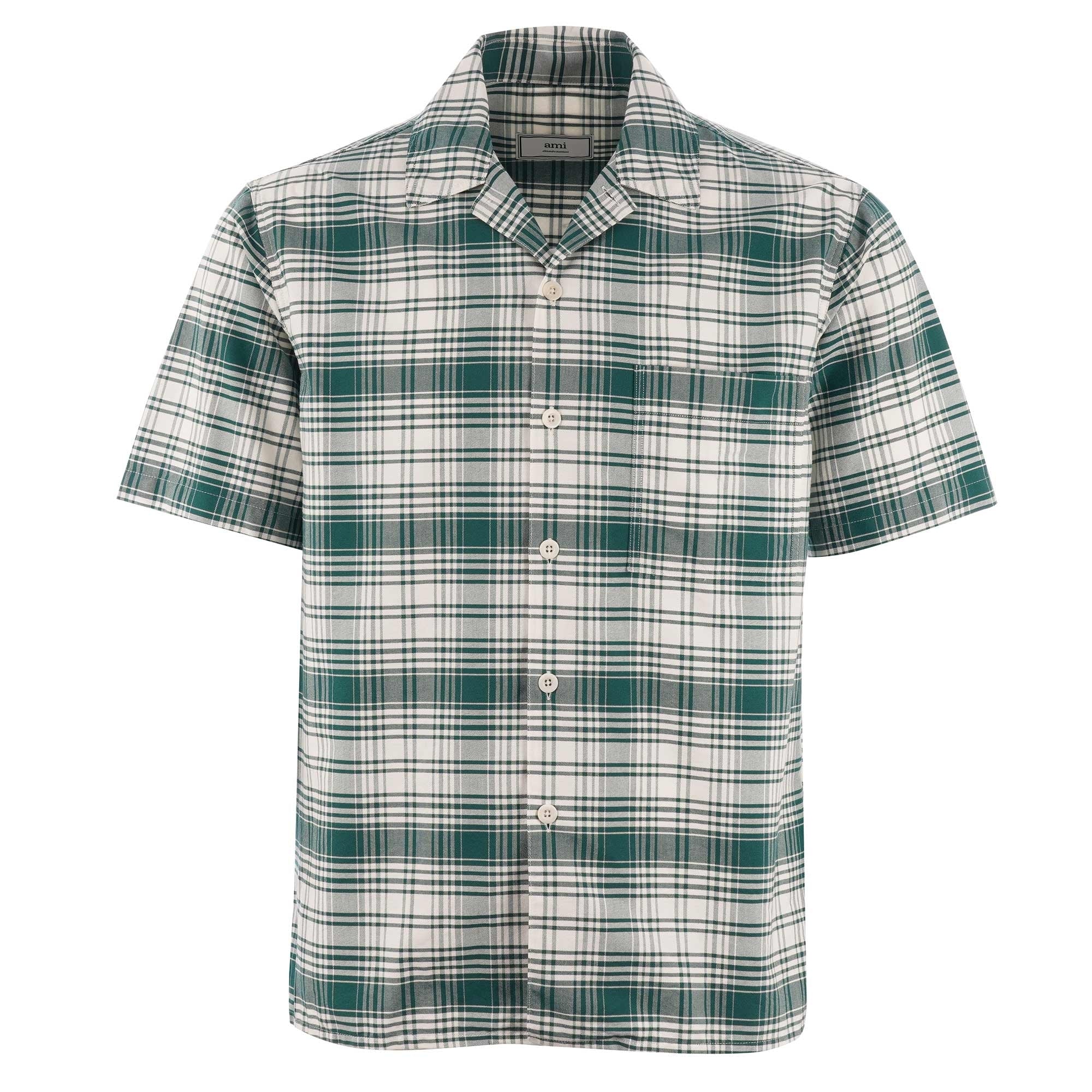 AMI Open Collar Shirt - Green