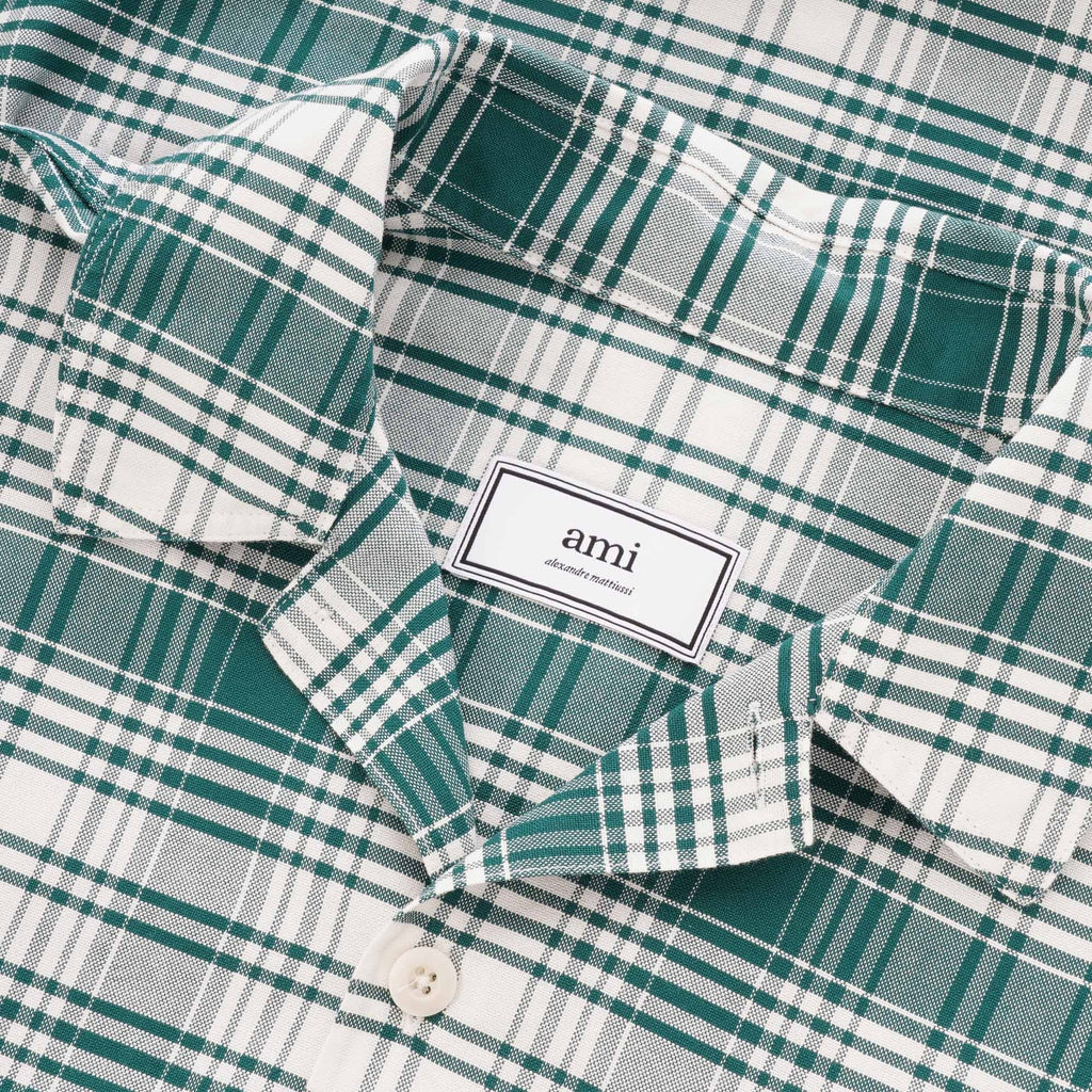 AMI Open Collar Shirt - Green