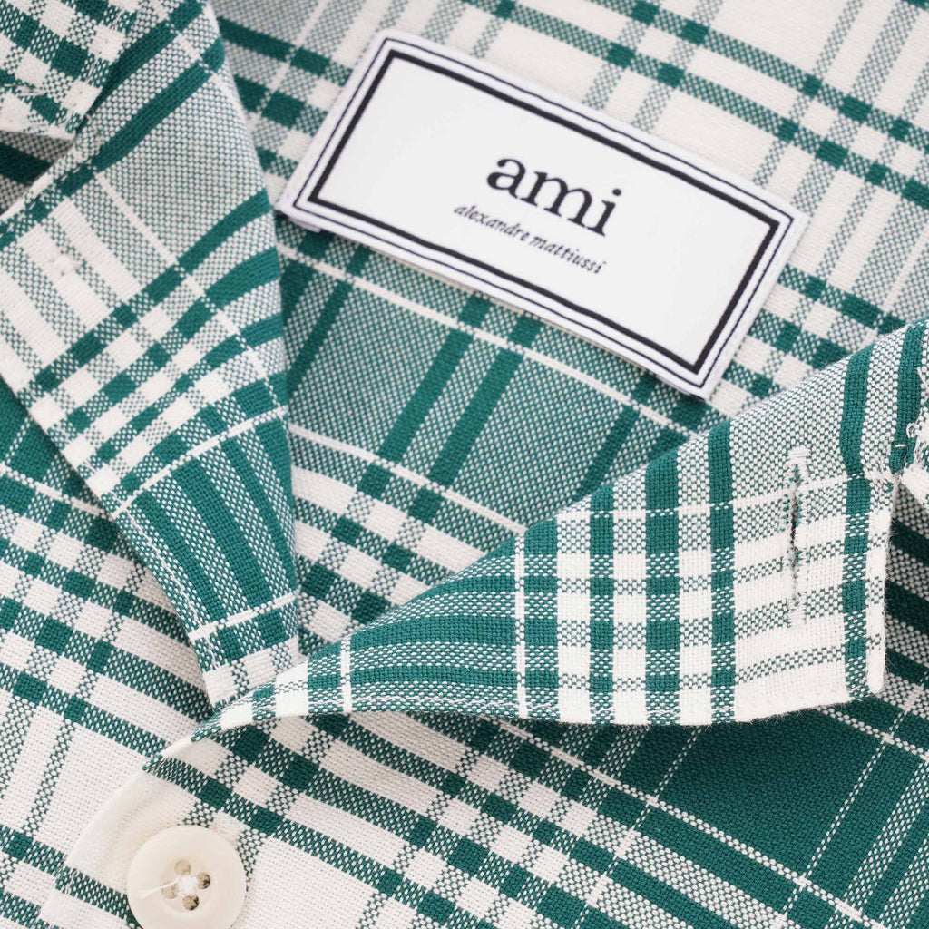 AMI Open Collar Shirt - Green