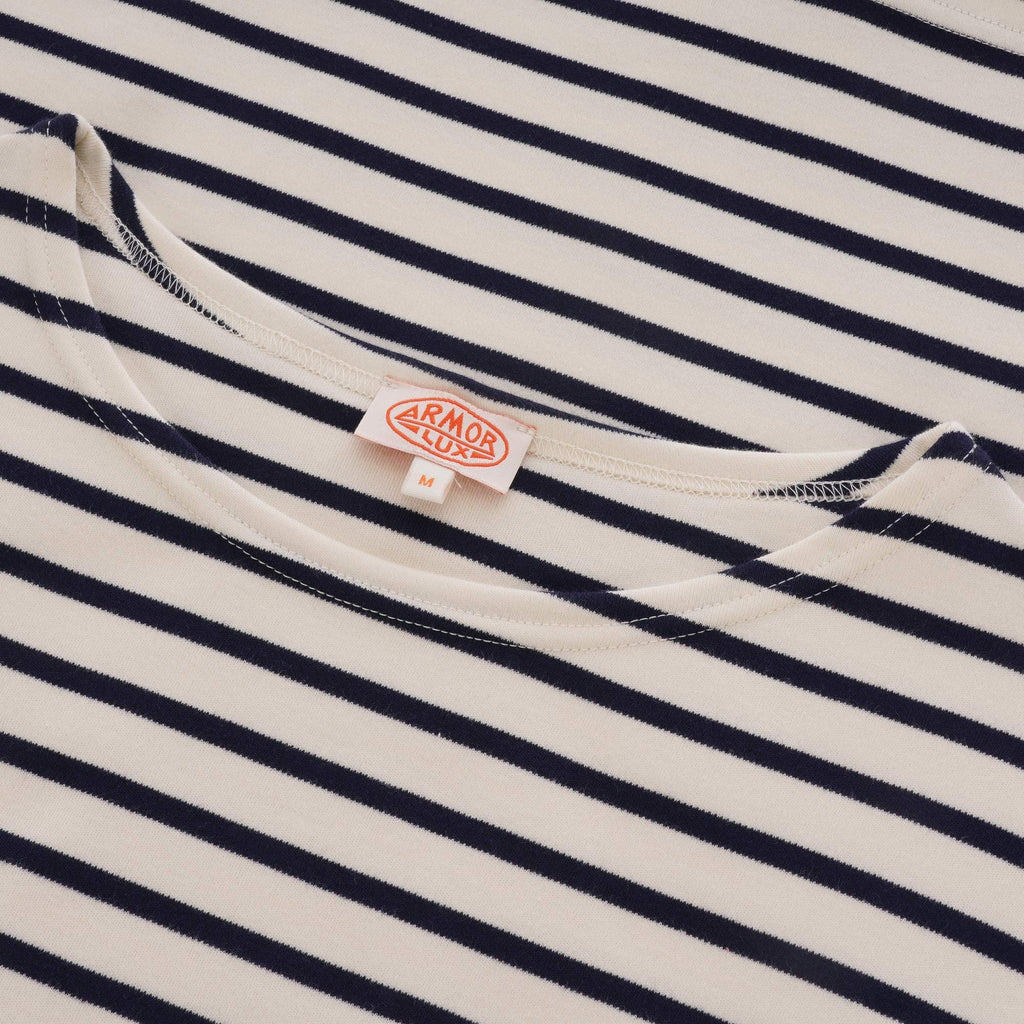 Armor Lux Long Sleeve Breton Striped Mariniere T-Shirt - Natural & Navy