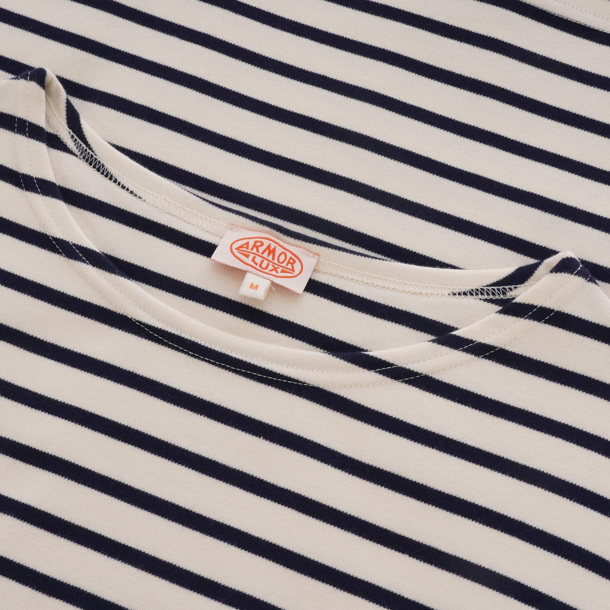 Armor Lux Long Sleeve Breton Striped Mariniere T-Shirt - Natural & Navy