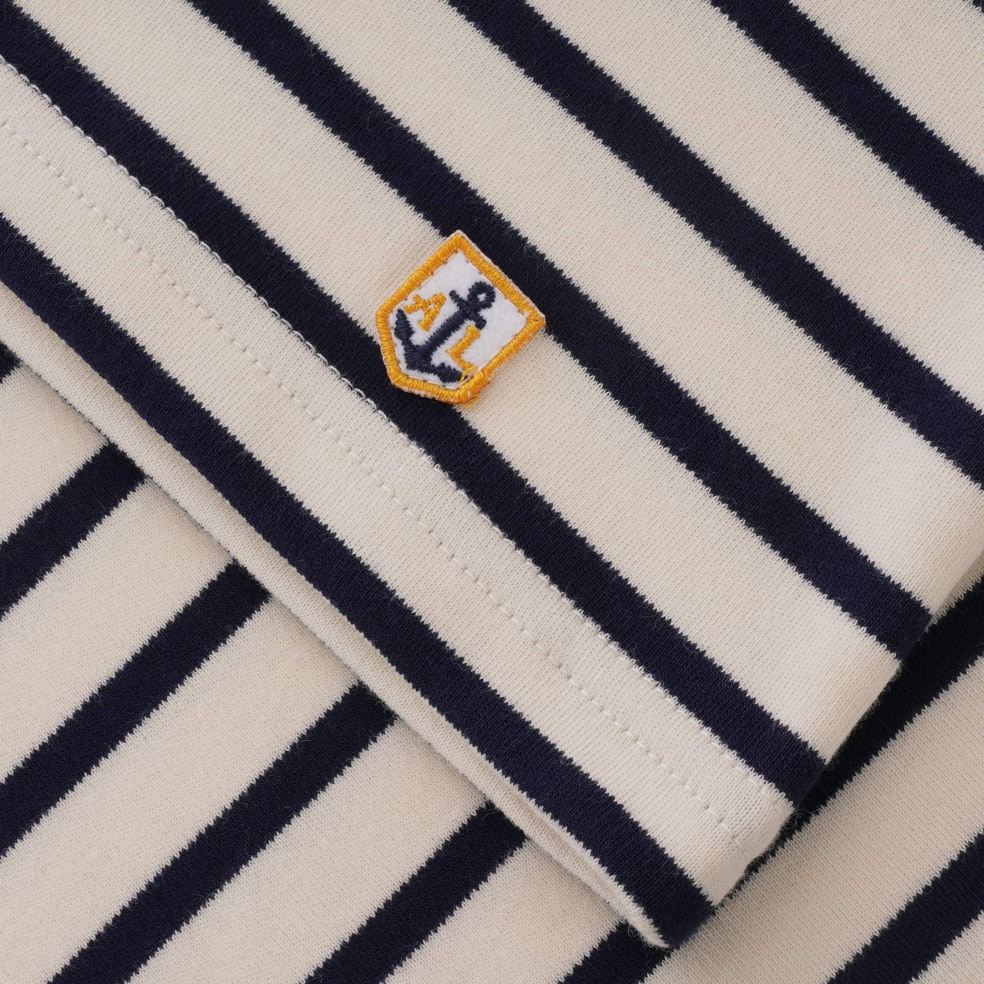 Armor Lux Long Sleeve Breton Striped Mariniere T-Shirt - Natural & Navy