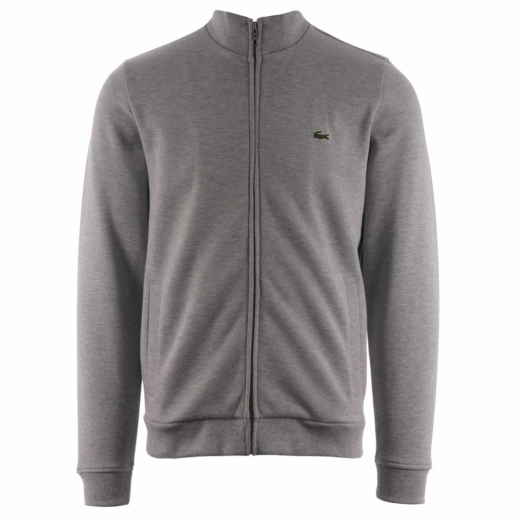 Lacoste Zip-Up Fleece Sweatshirt - Silver Chine
