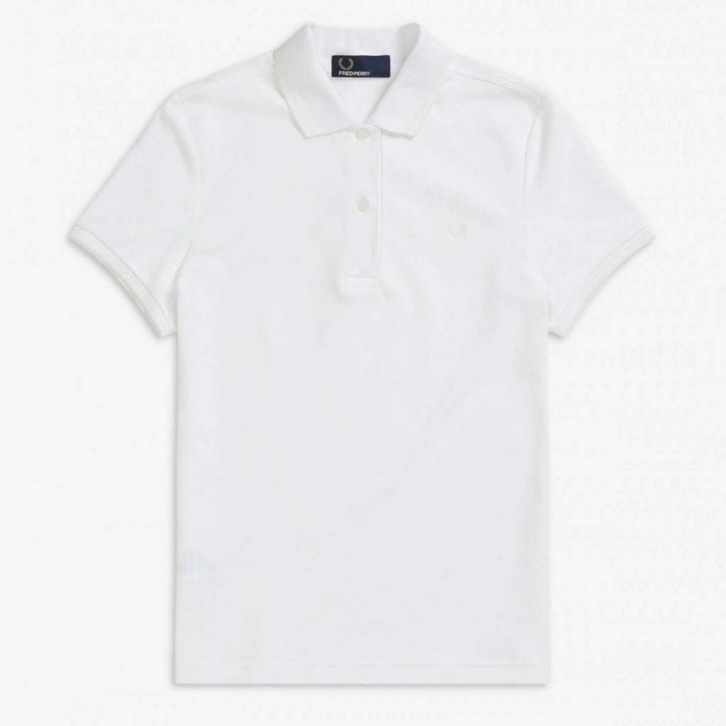 Fred Perry Womens Twin Tip Polo Shirt - White