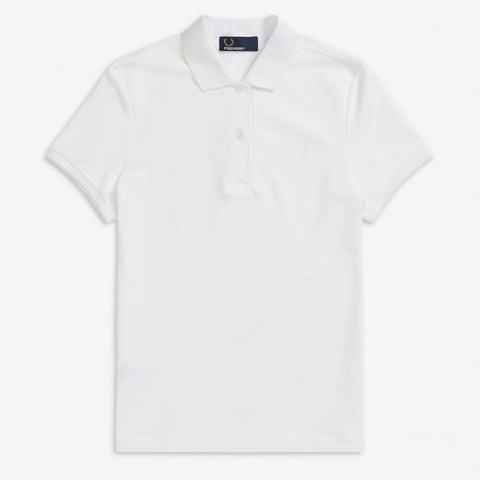 Fred Perry Womens Twin Tip Polo Shirt - White