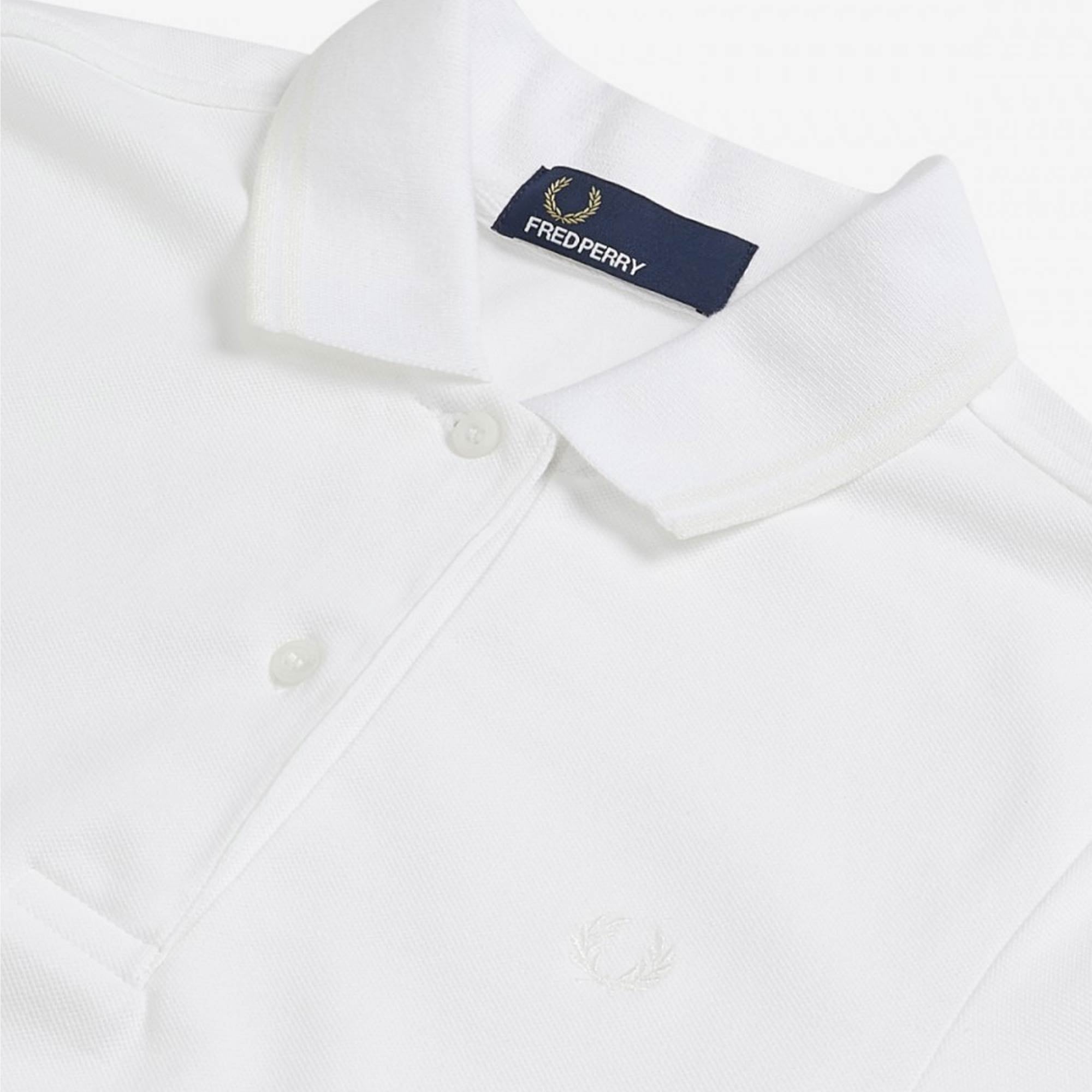 Fred Perry Womens Twin Tip Polo Shirt - White