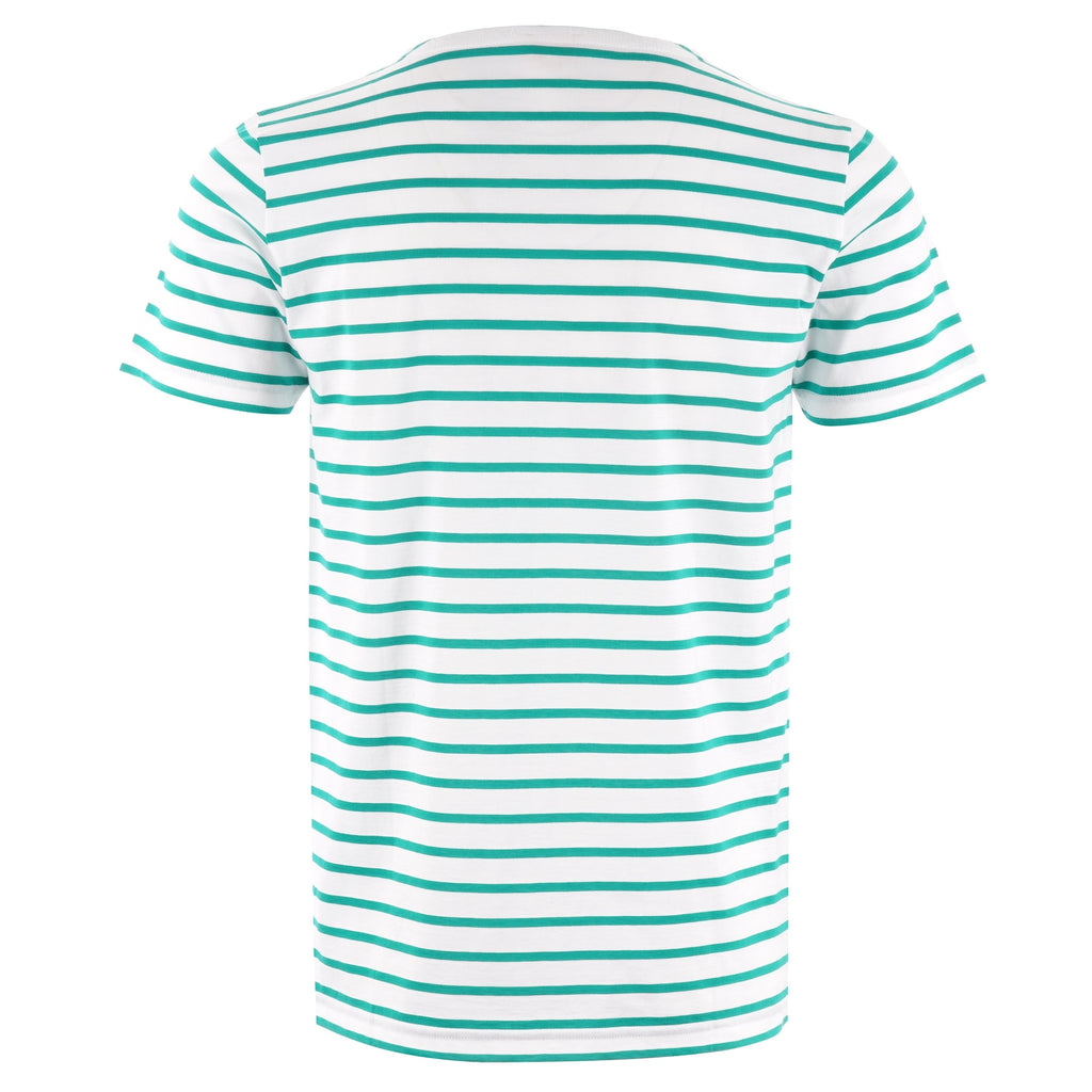 Armor Lux Breton Striped Mariniere T-Shirt - White & Grass