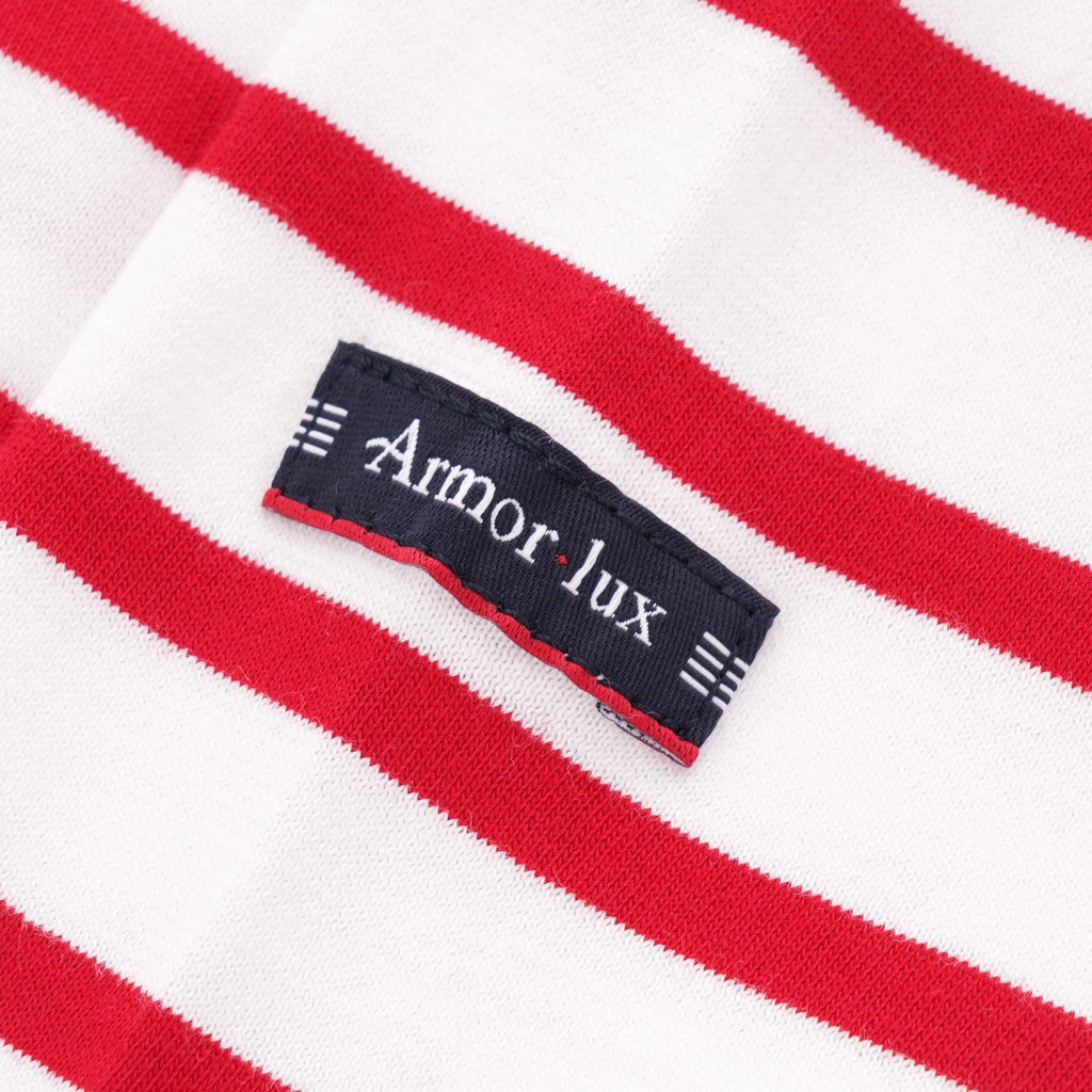 Breton Striped Mariniere T-Shirt - White & Dark Red