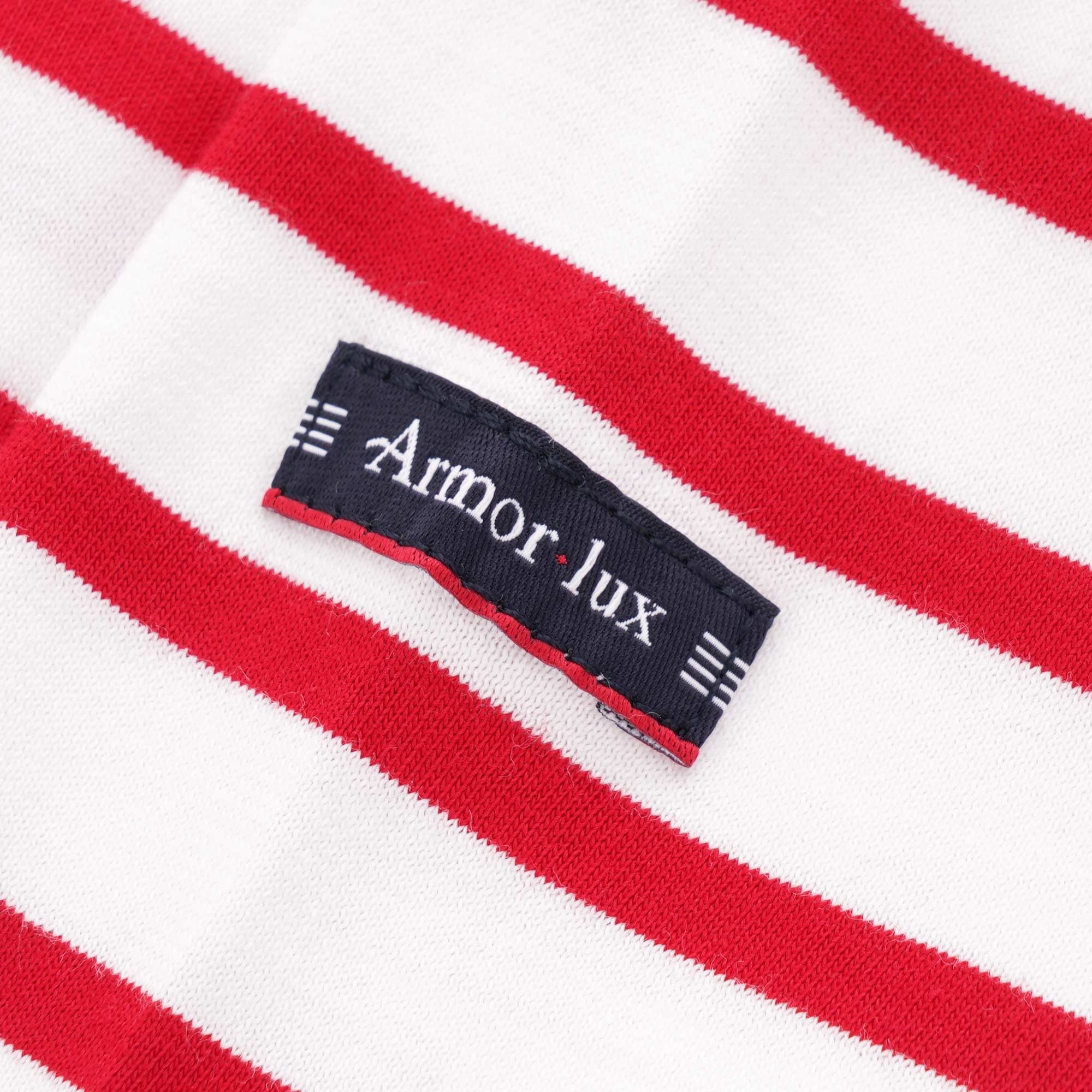 Breton Striped Mariniere T-Shirt - White & Dark Red