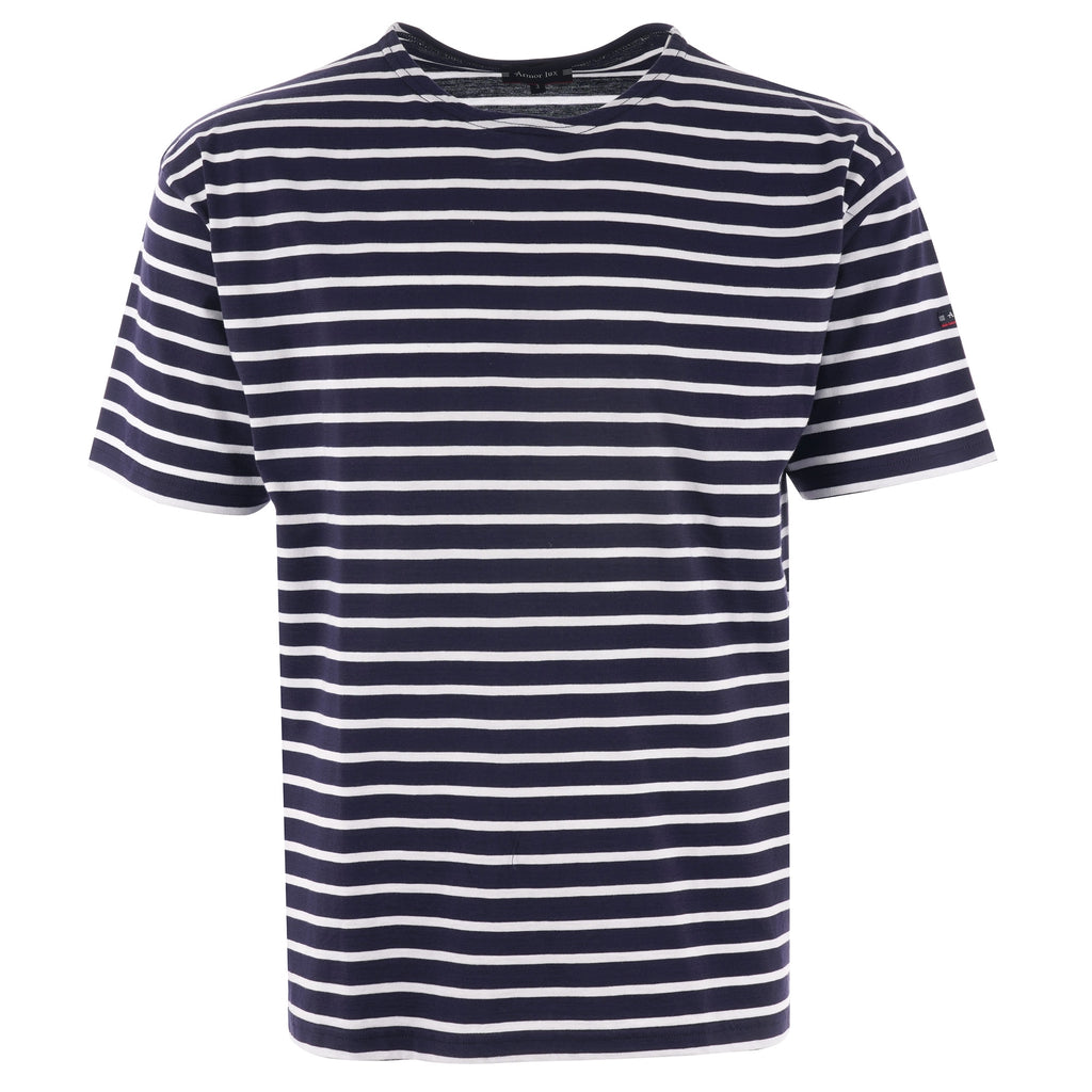 Armor Lux Breton Striped Mariniere T-Shirt - Navy & White