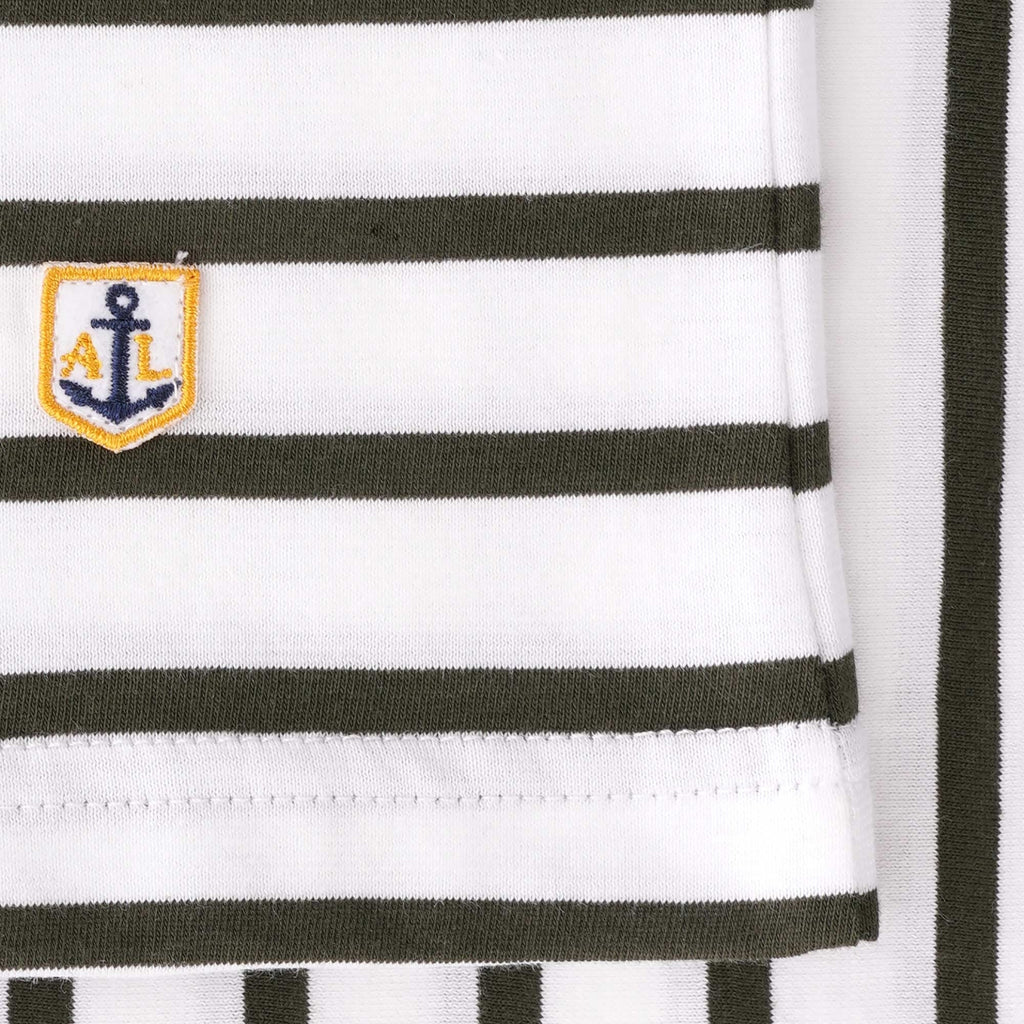 Armor Lux Breton Striped Mariniere T-Shirt - White & Aquilla