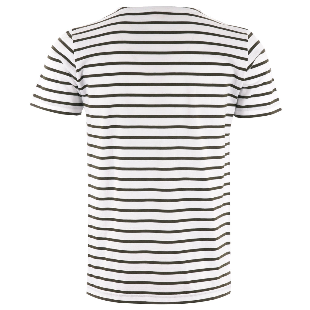 Armor Lux Breton Striped Mariniere T-Shirt - White & Aquilla