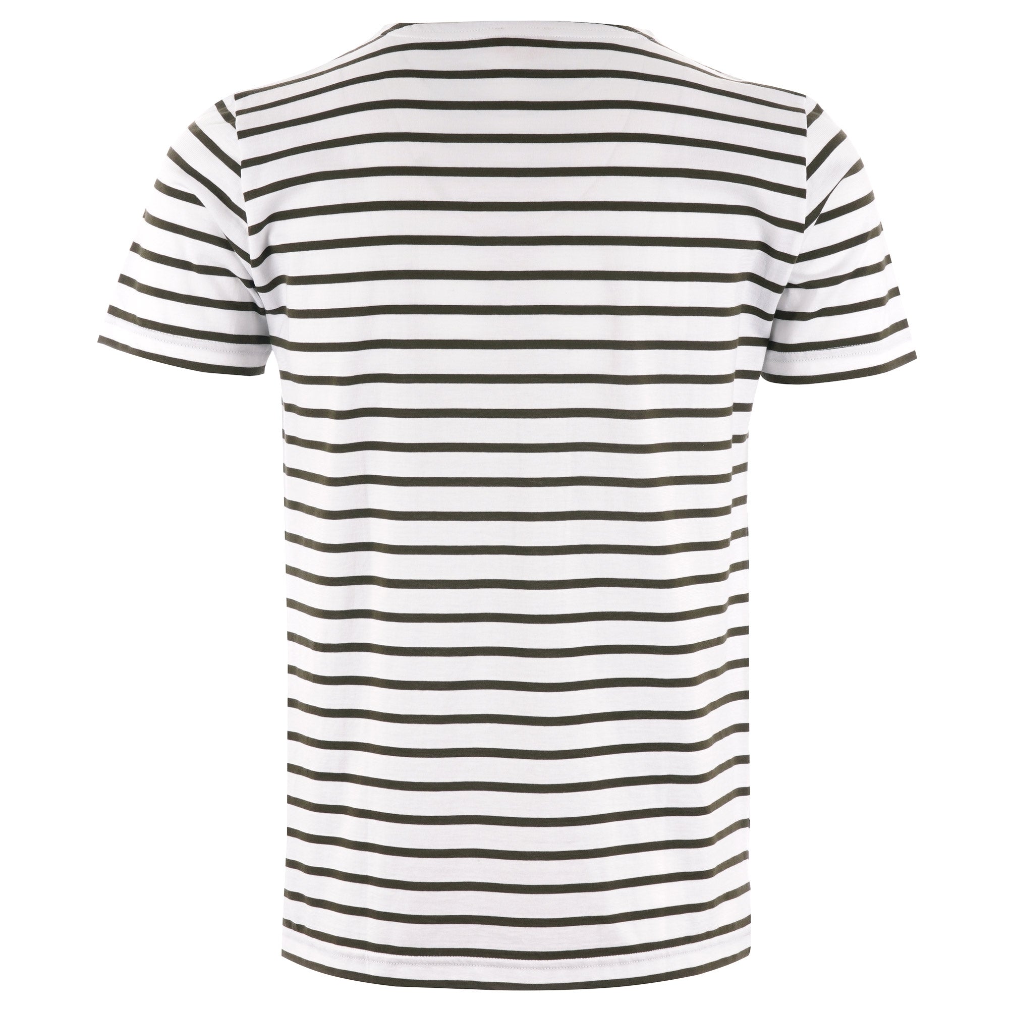 Armor Lux Breton Striped Mariniere T-Shirt - White & Aquilla