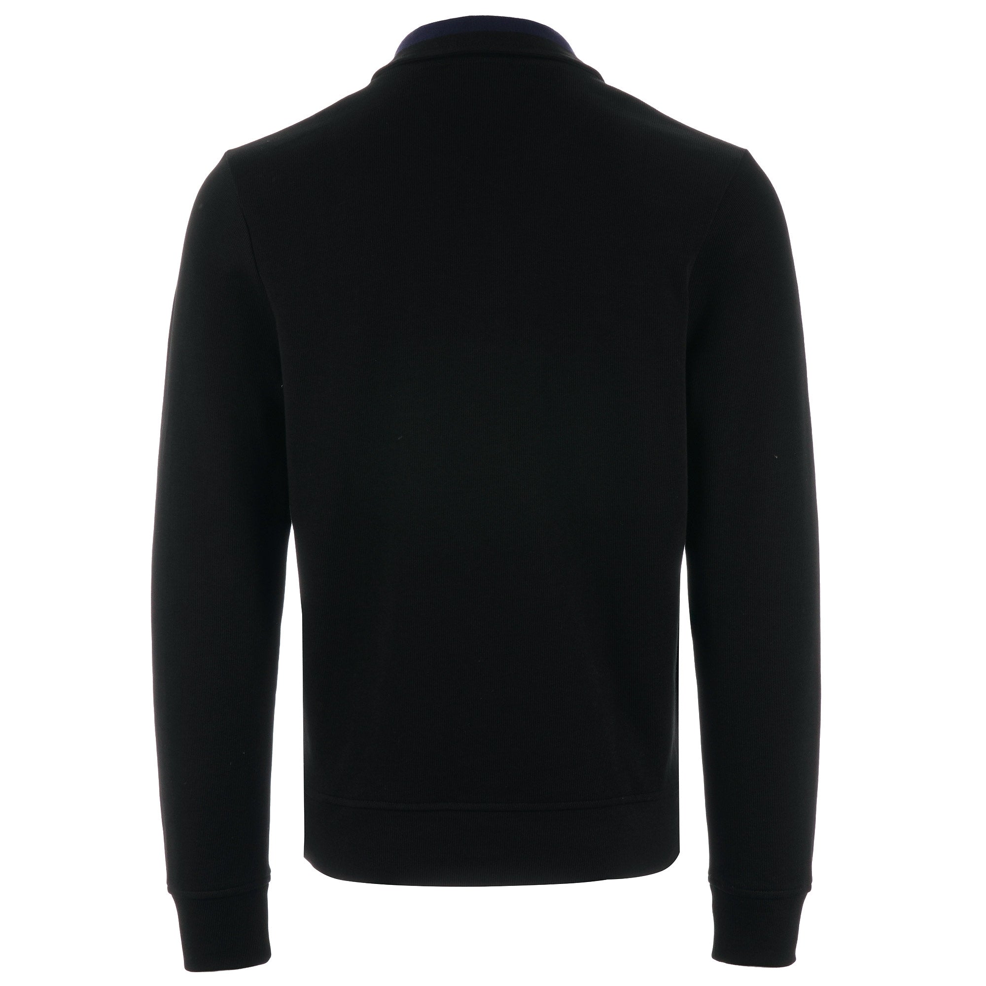 Lacoste Half Zip Ribbed Sweatshirt - Black