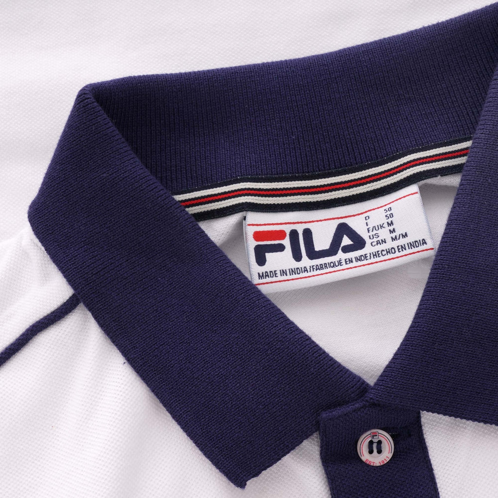 Fila Vintage Klein Polo Shirt - White & Peacoat