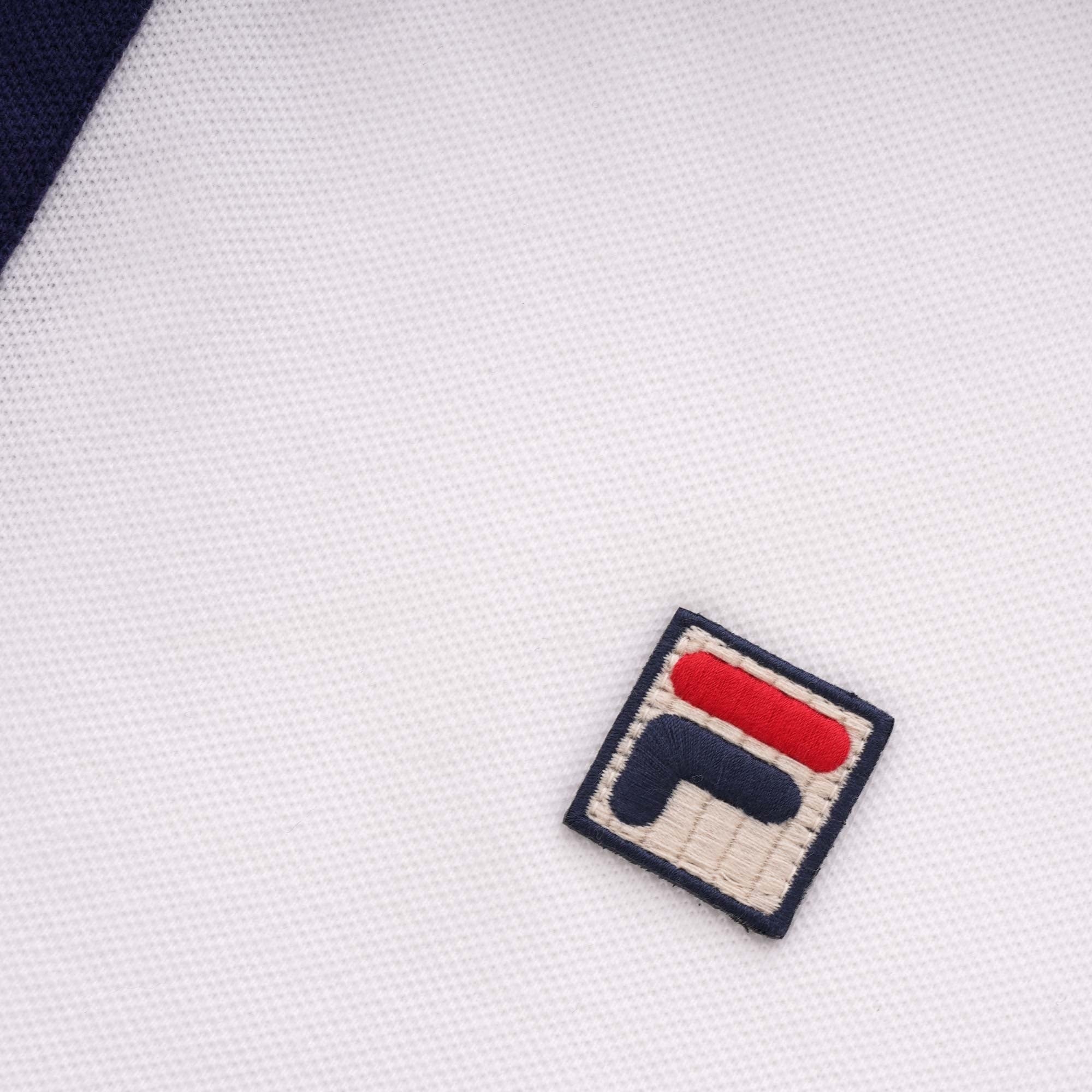 Fila Vintage Klein Polo Shirt - White & Peacoat