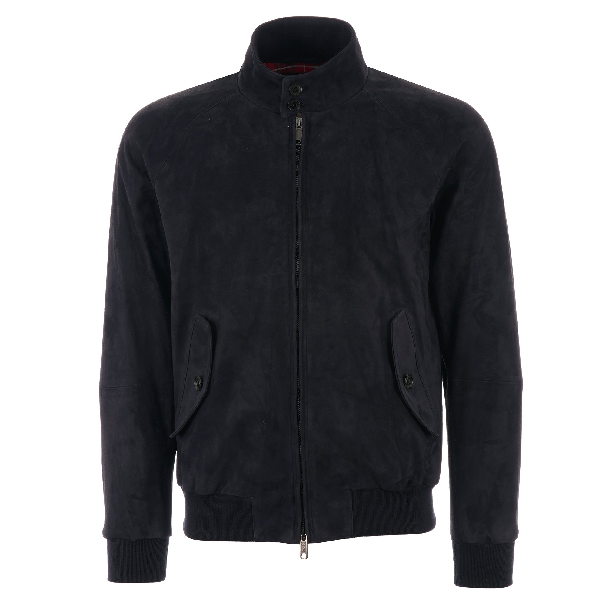 Baracuta G9 Suede Harrington Jacket - Deep Blue