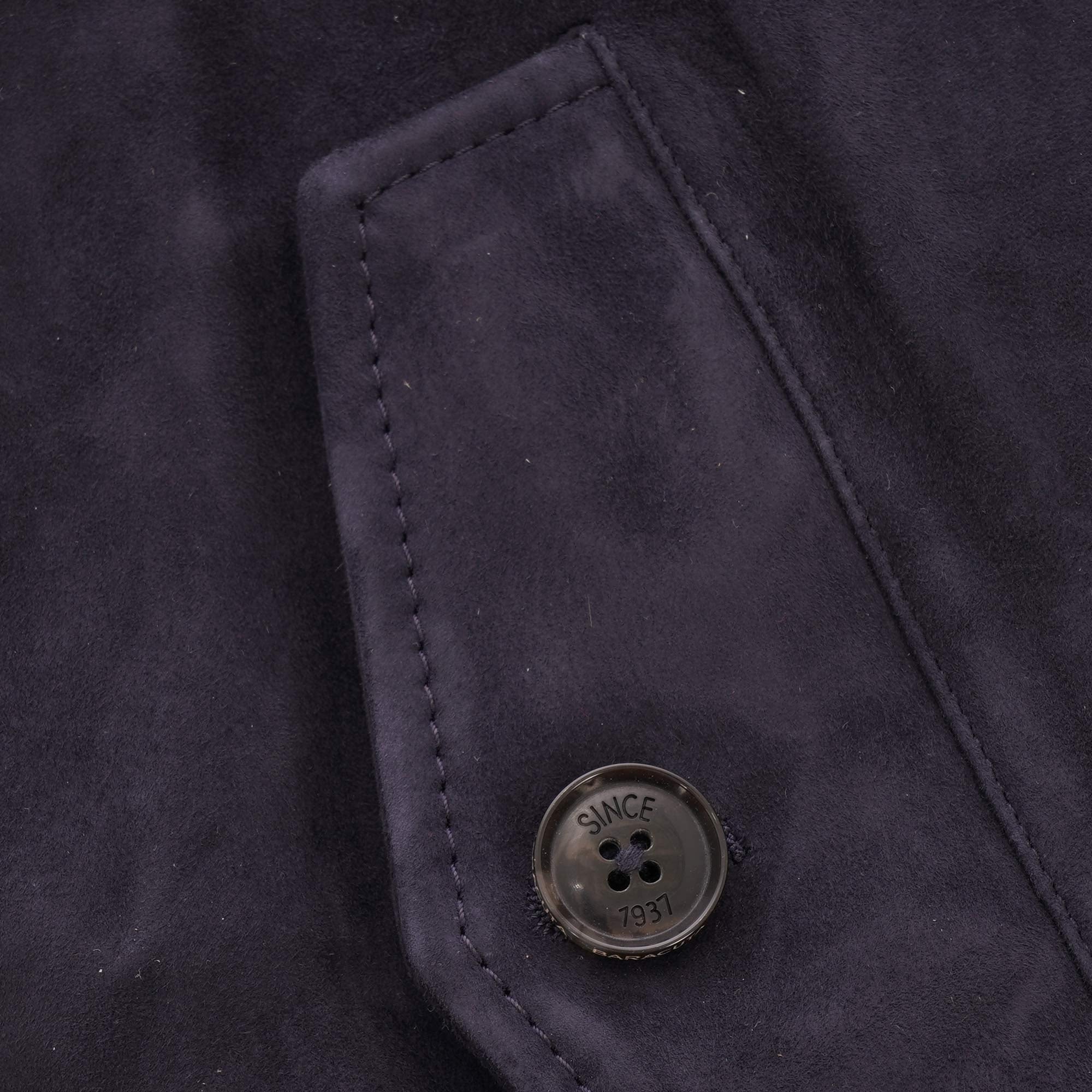 Baracuta G9 Suede Harrington Jacket - Deep Blue