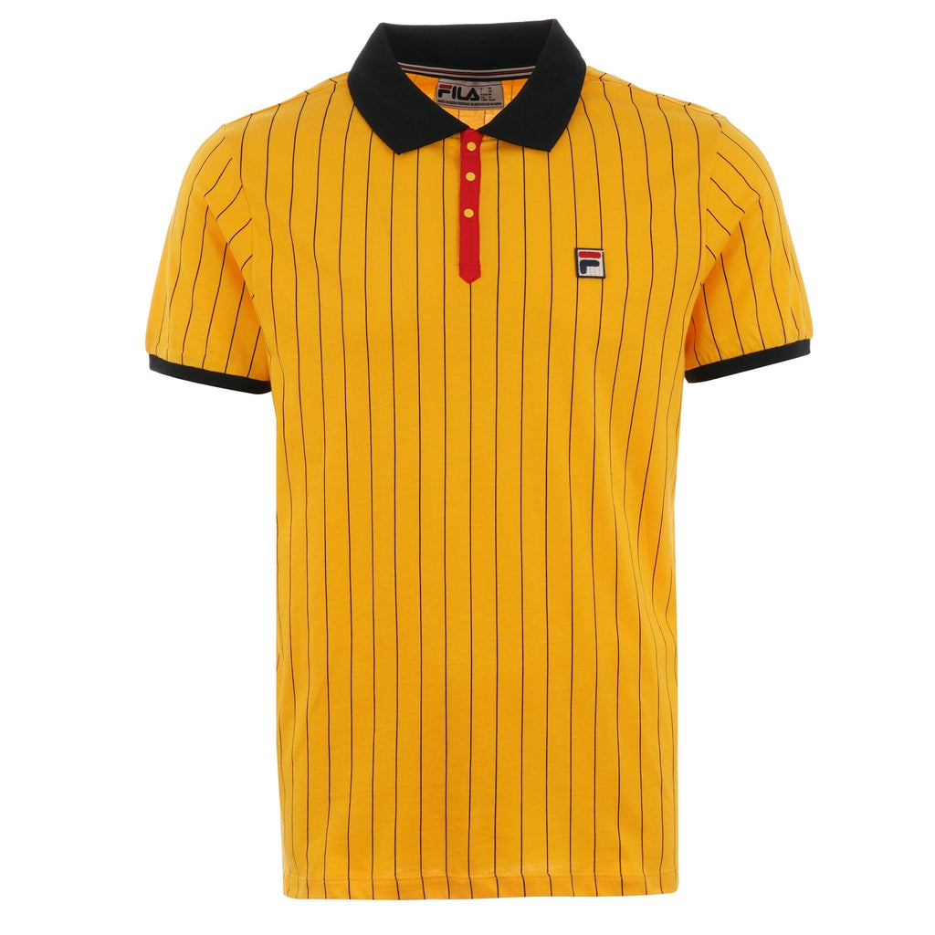 Fila Vintage BB1 Polo Shirt - Gold Fusion, Black & Chinese Red
