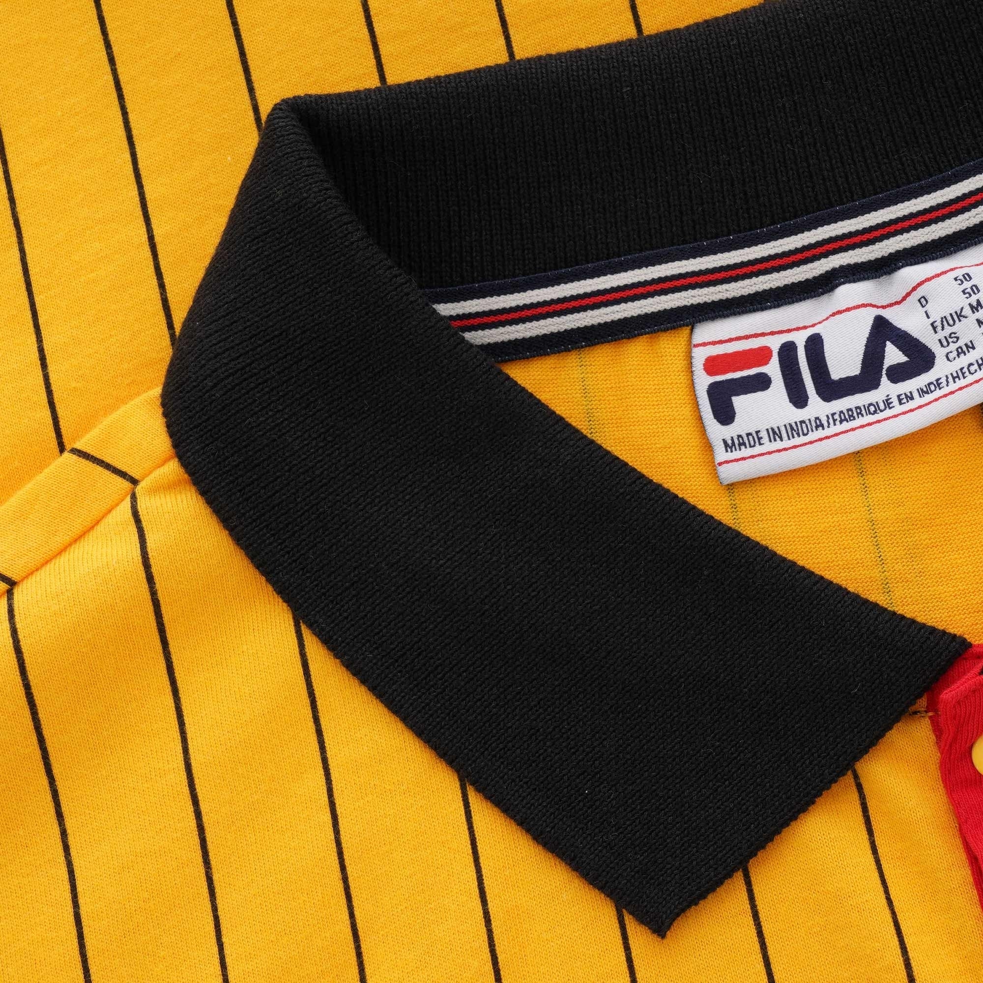 Fila Vintage BB1 Polo Shirt - Gold Fusion, Black & Chinese Red