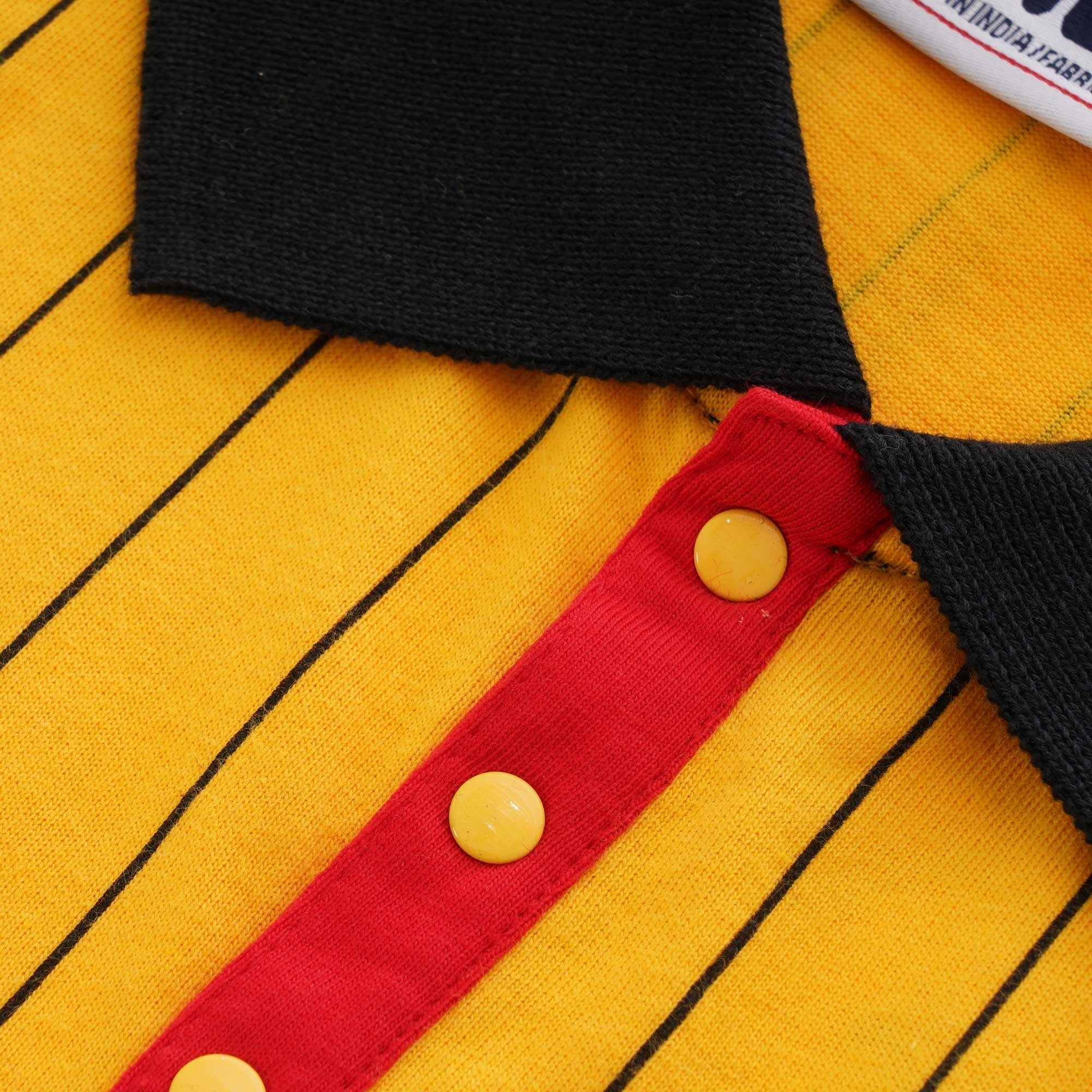 Fila Vintage BB1 Polo Shirt - Gold Fusion, Black & Chinese Red