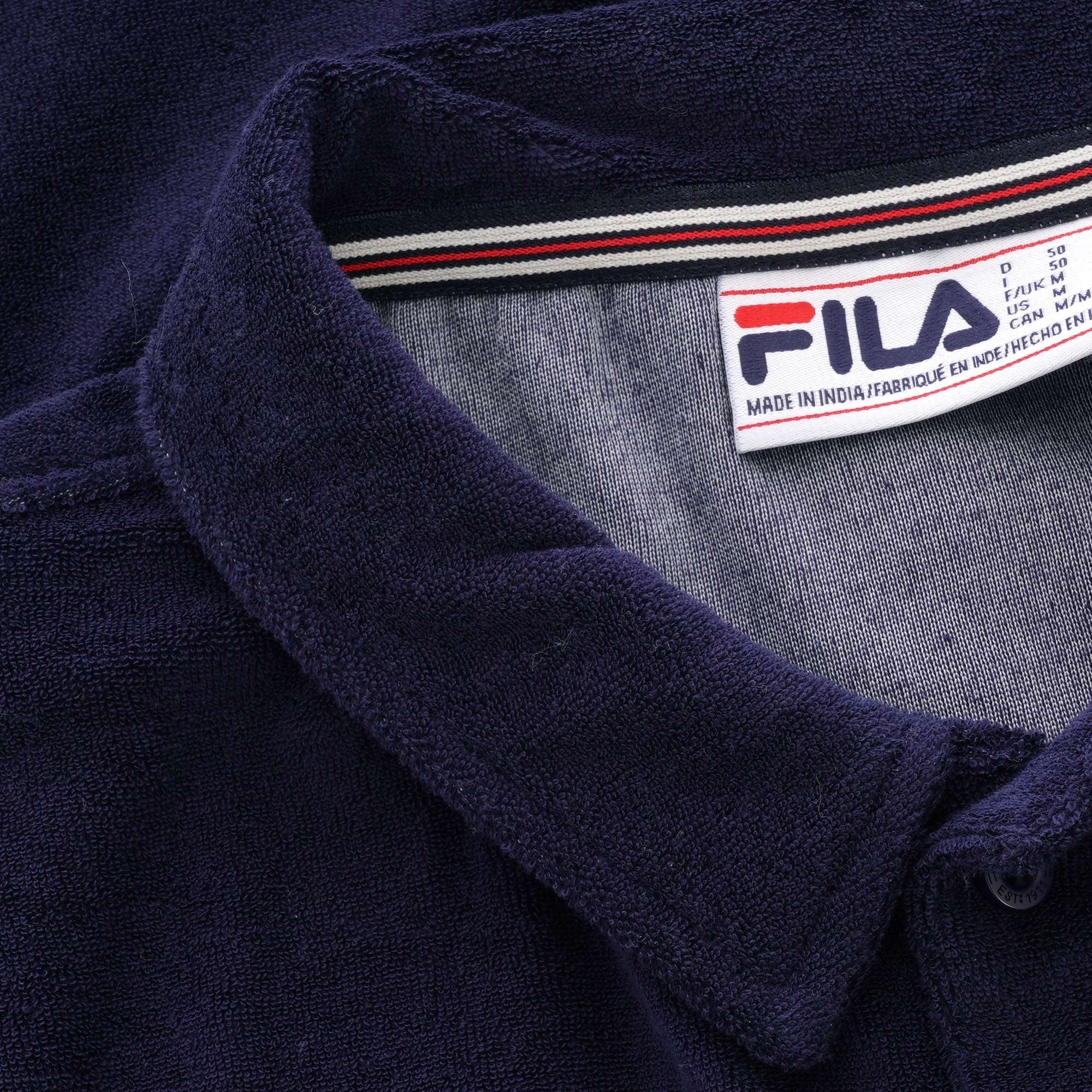 Fila Vintage Cason Button Through Polo Shirt - Peacoat