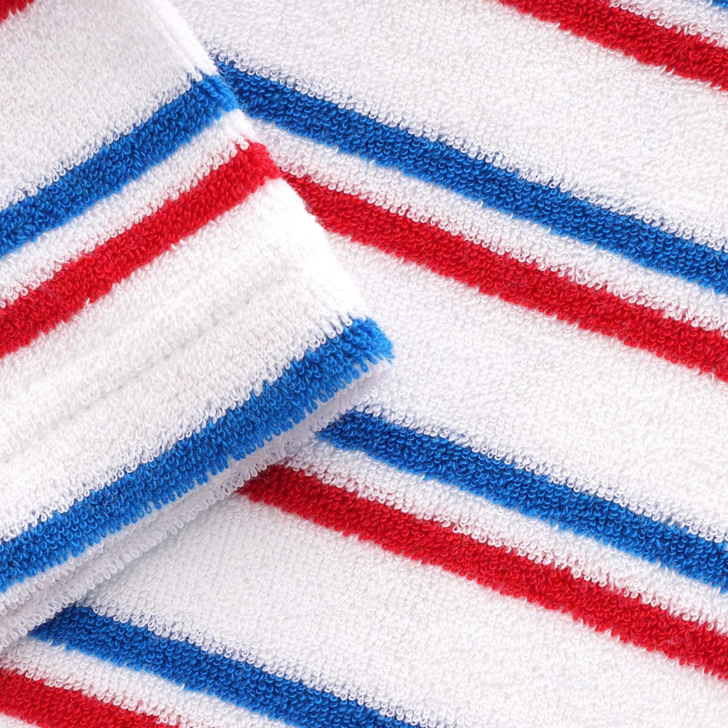 Fila Vintage Lucio Stripe Towelling T-Shirt - White, Blue & Red