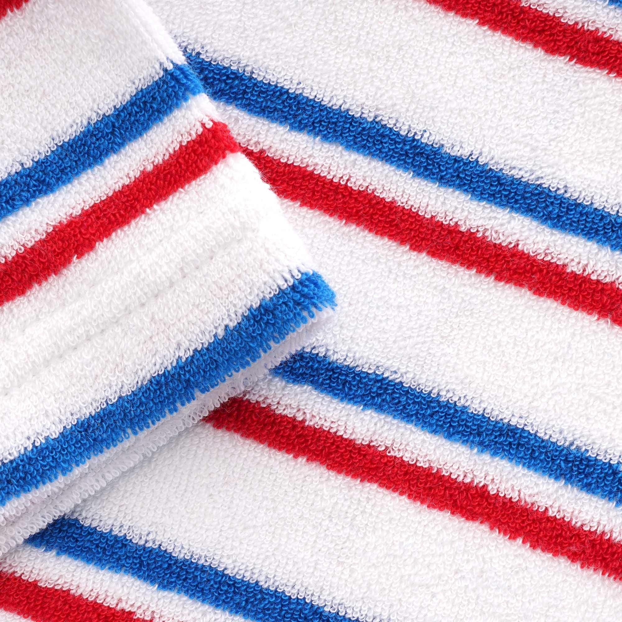 Fila Vintage Lucio Stripe Towelling T-Shirt - White, Blue & Red